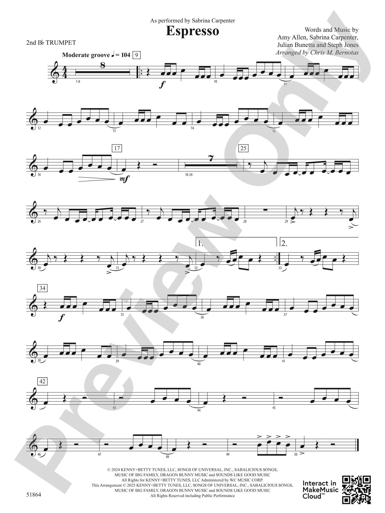 Espresso: 2nd B-flat Trumpet