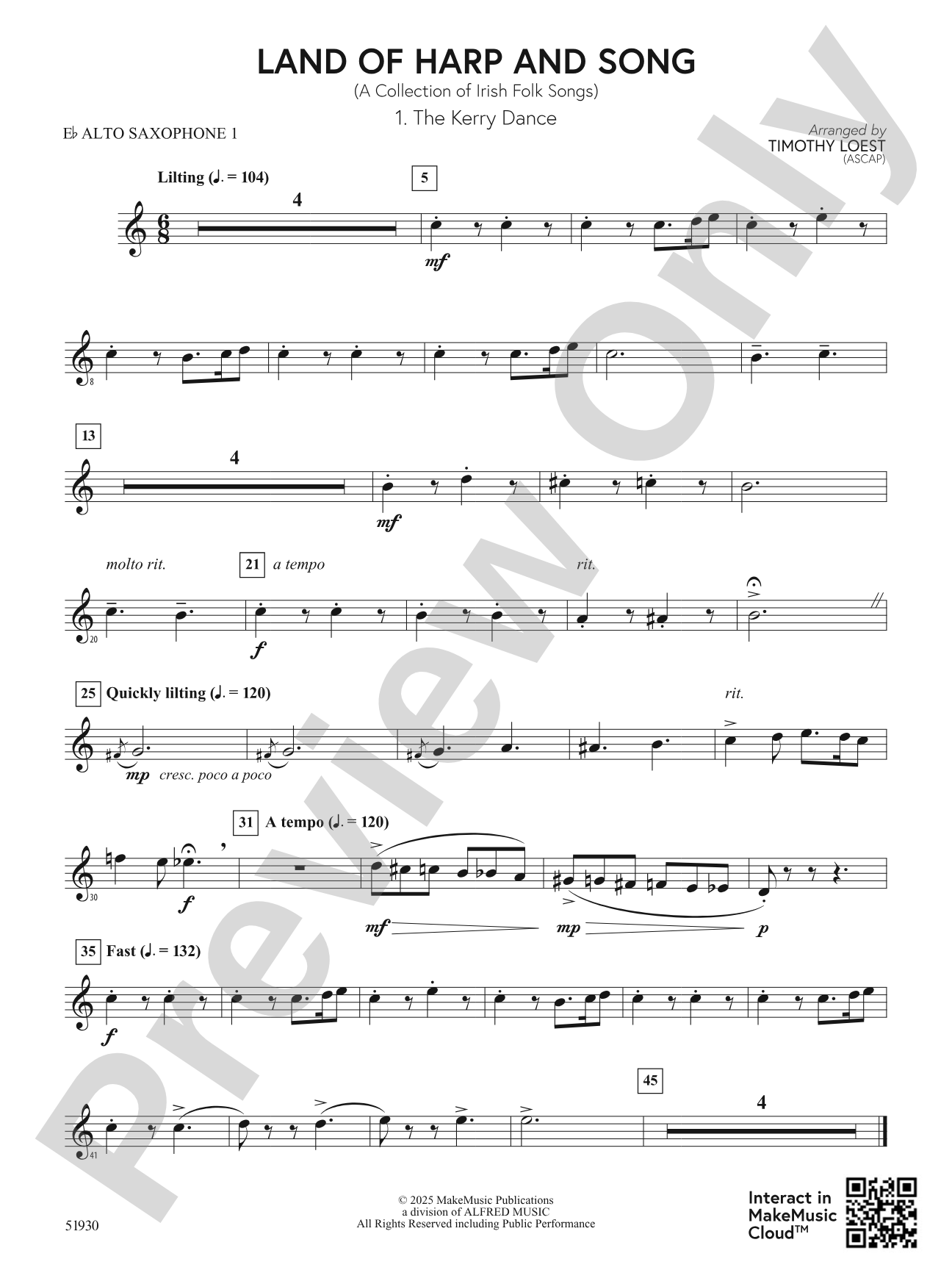 Land of Harp and Song: E-flat Alto Saxophone