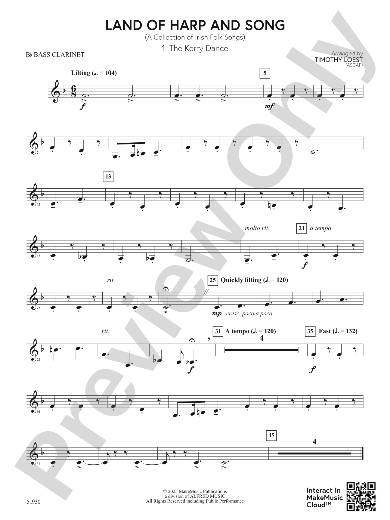 Land of Harp and Song: B-flat Bass Clarinet