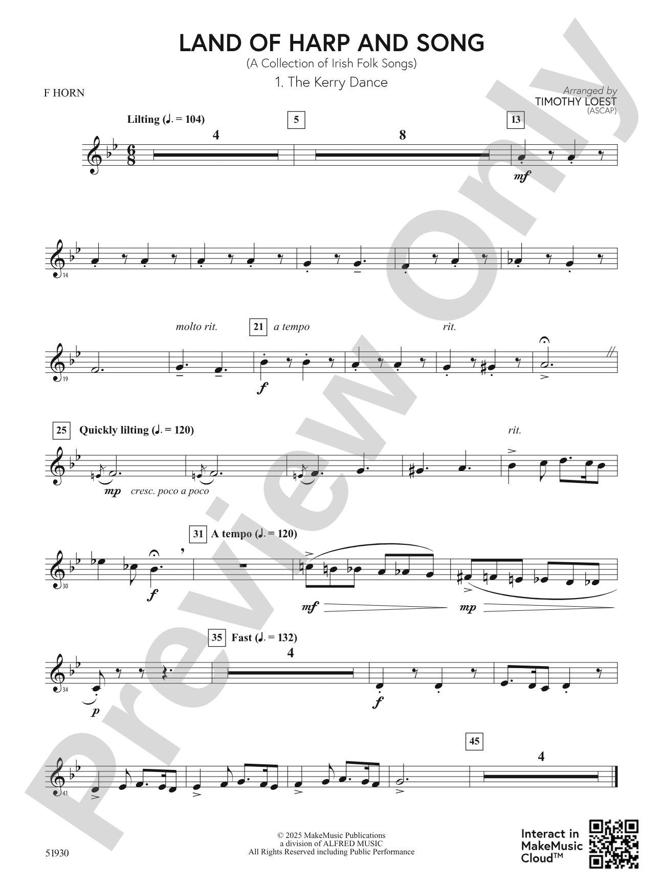 Land of Harp and Song: 1st F Horn