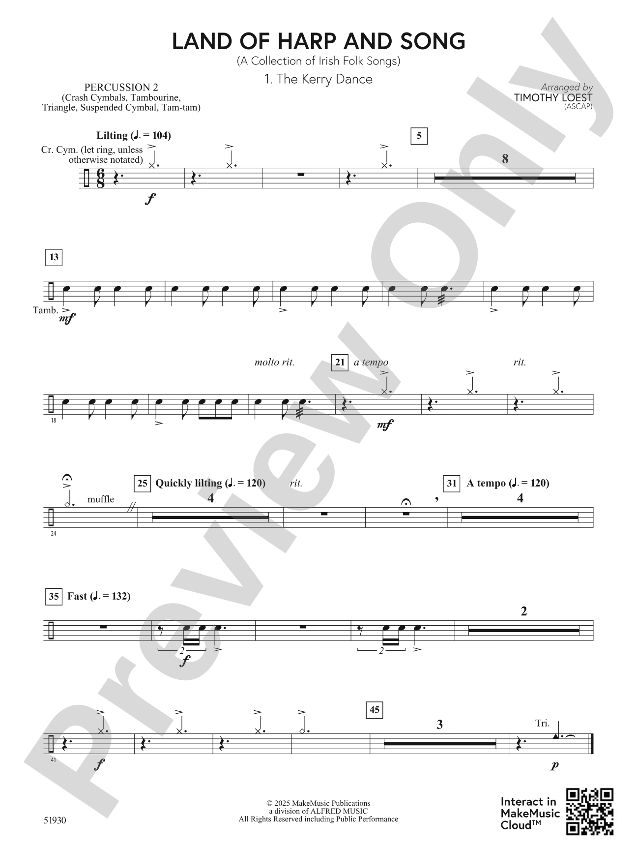 Land of Harp and Song: 2nd Percussion