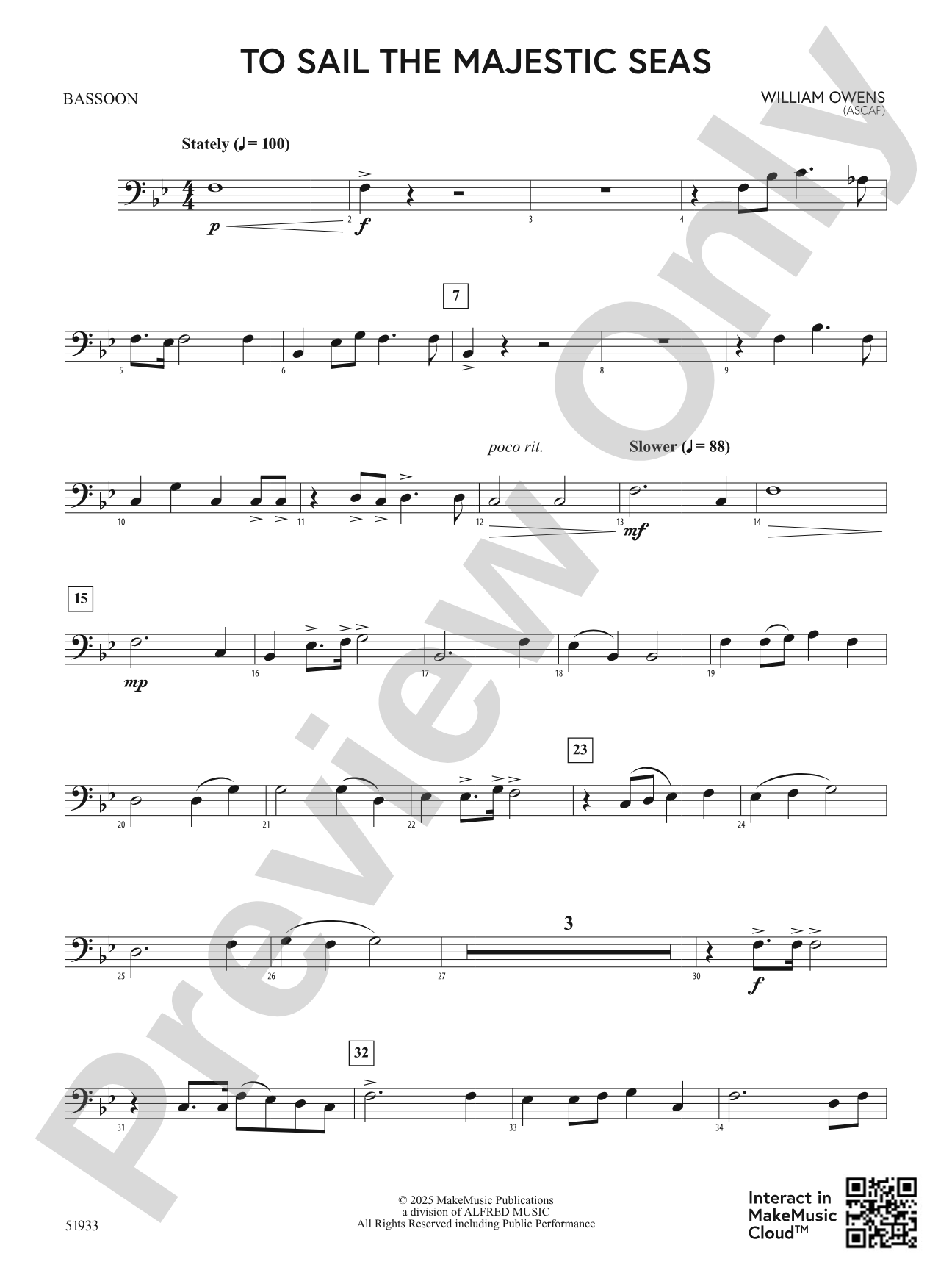 To Sail the Majestic Seas: Bassoon