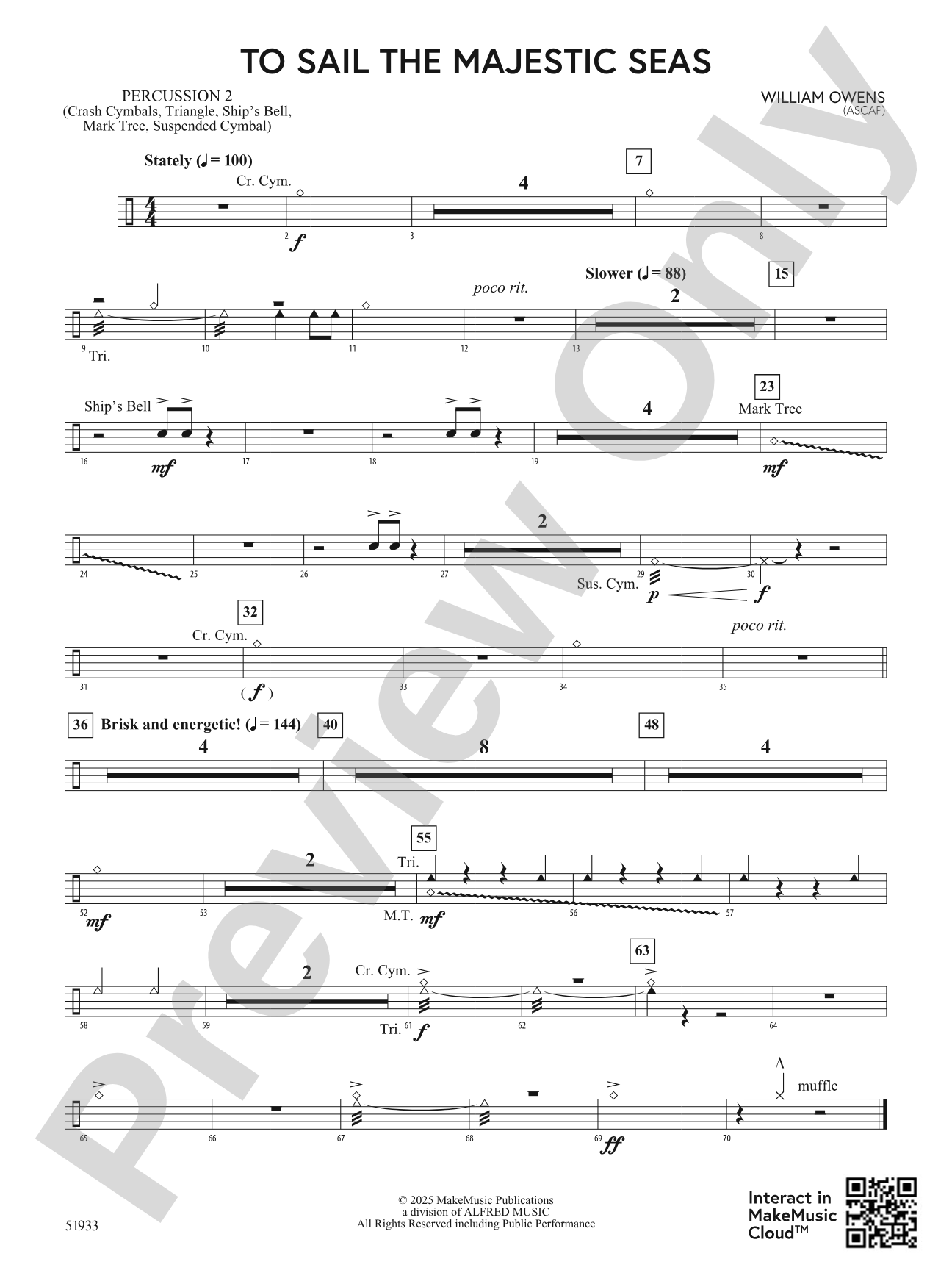 To Sail the Majestic Seas: 2nd Percussion