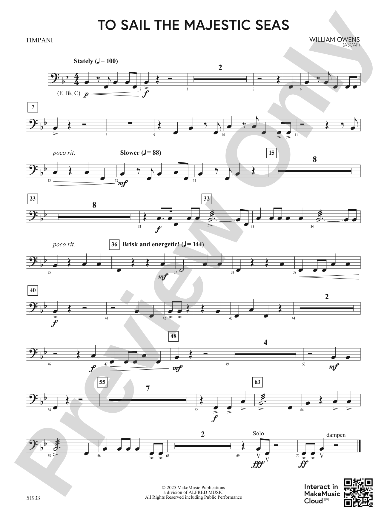 To Sail the Majestic Seas: Timpani