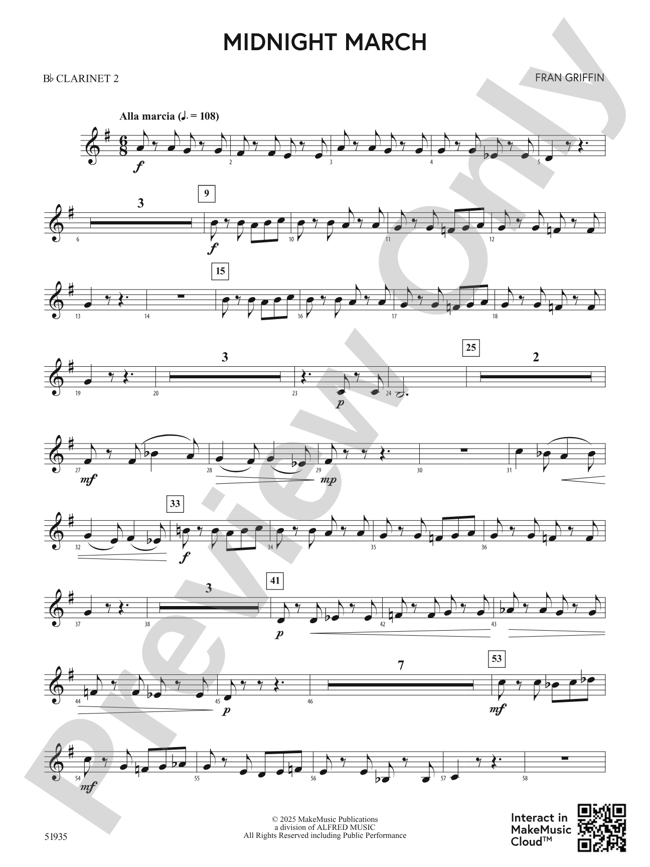 Midnight March: 2nd B-flat Clarinet