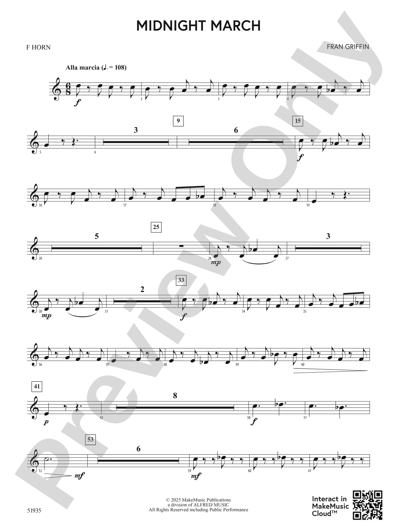 Midnight March: 1st F Horn