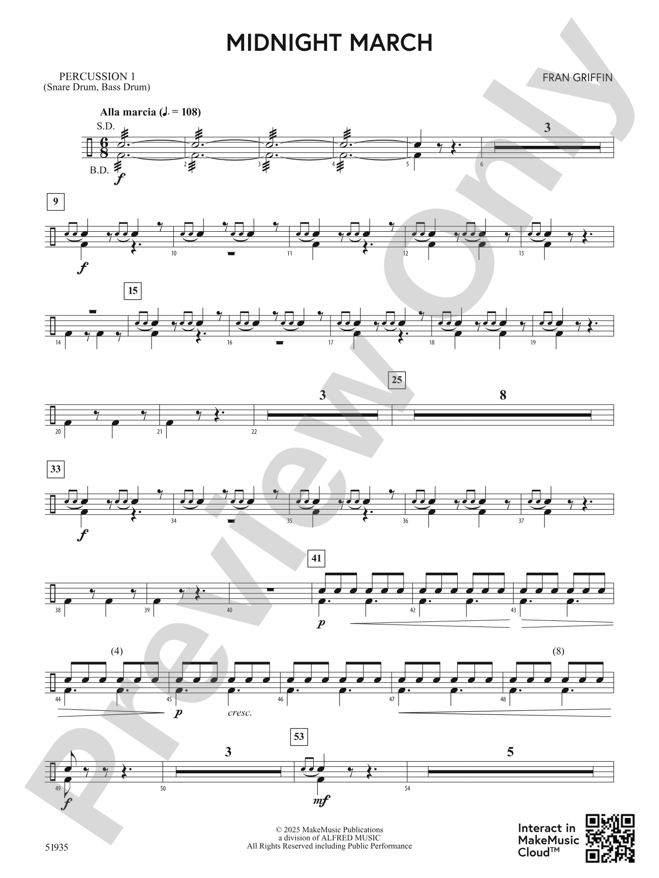 Midnight March: 1st Percussion