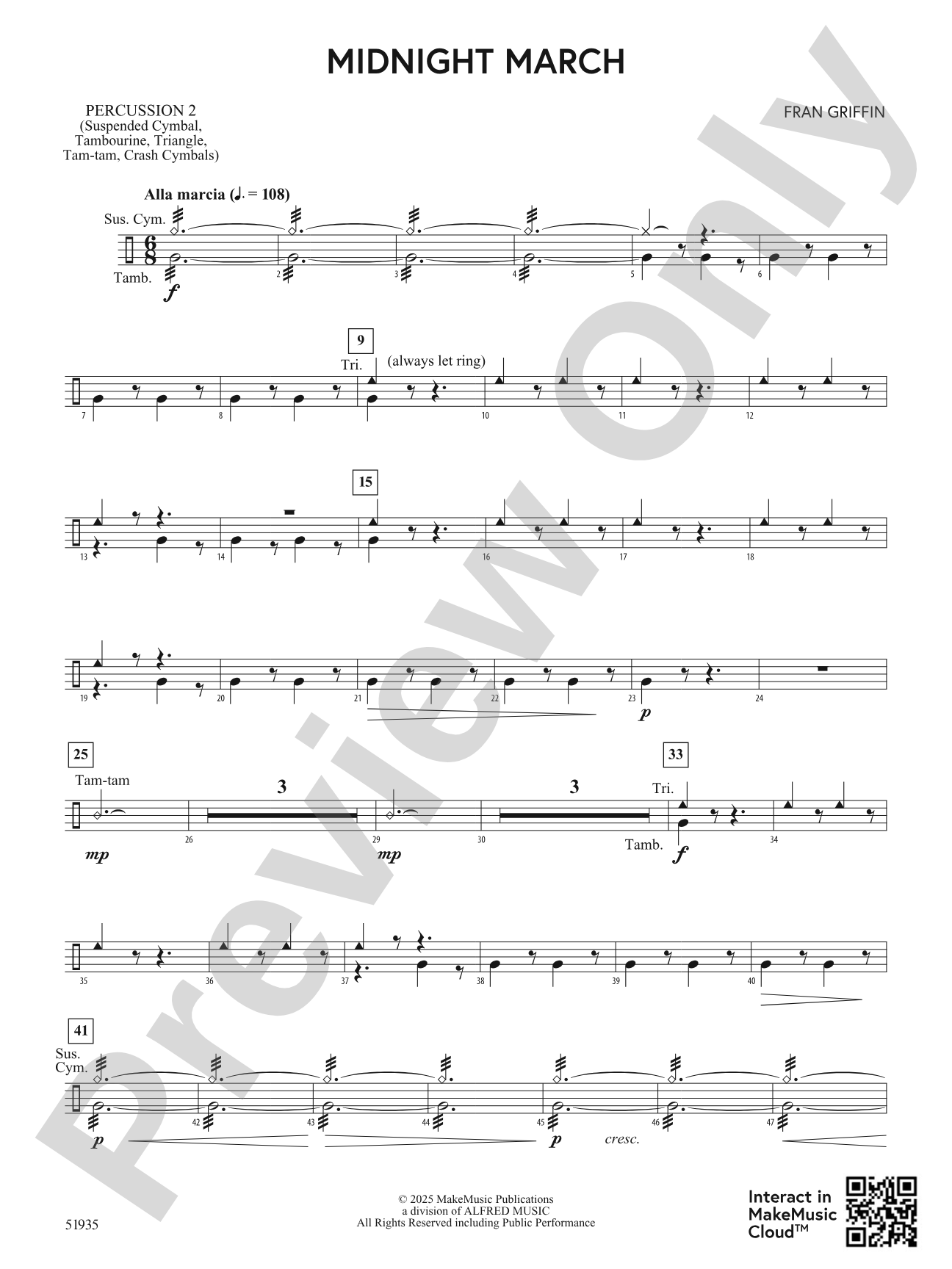 Midnight March: 2nd Percussion