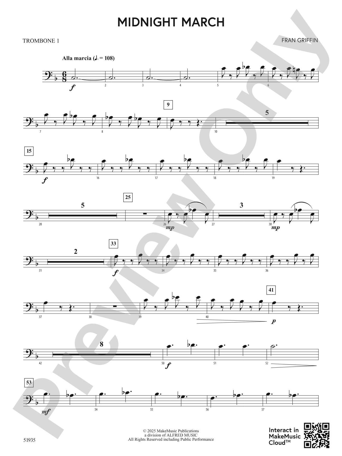 Midnight March: 1st Trombone