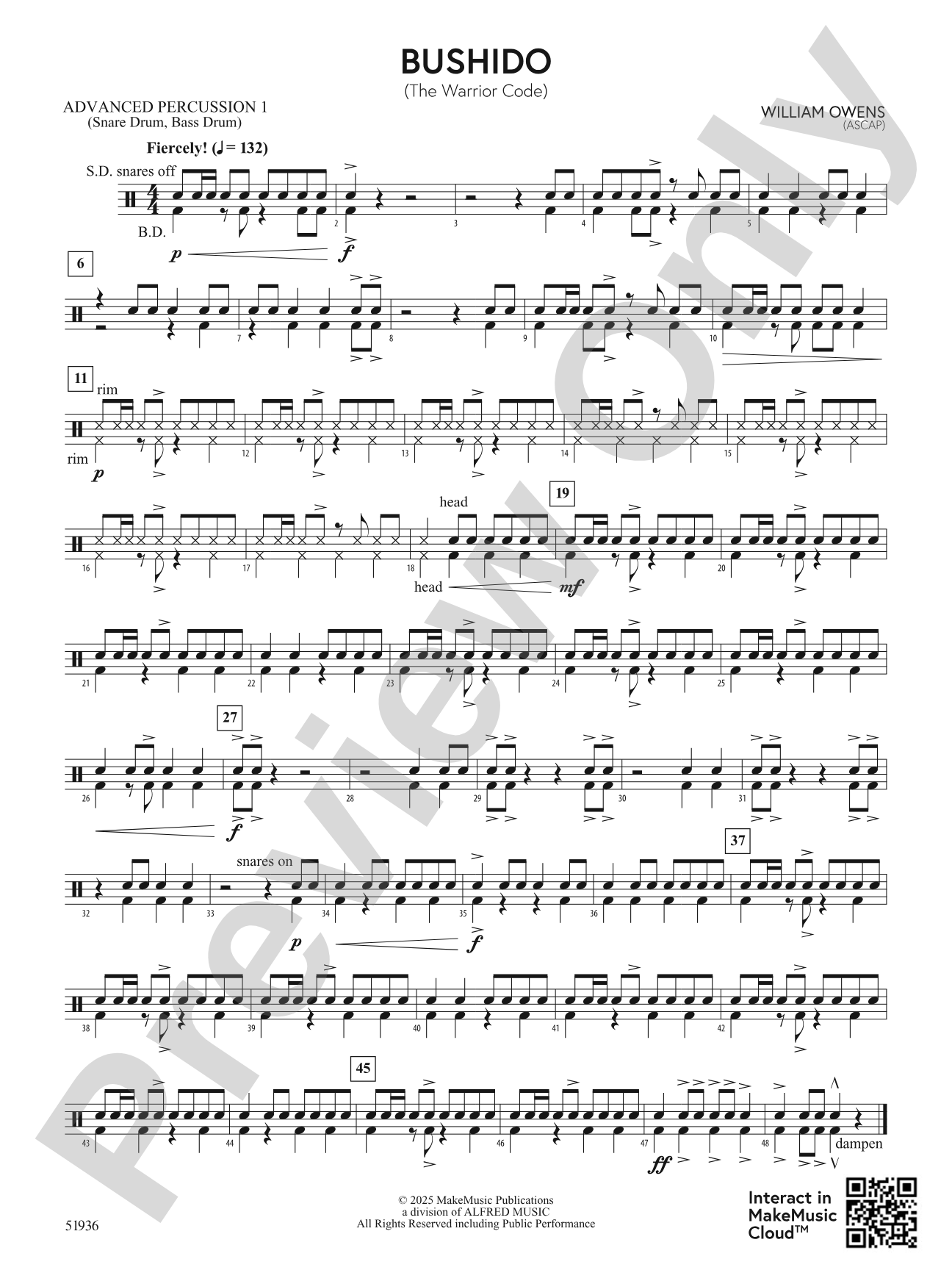 Bushido: Advanced Percussion 1