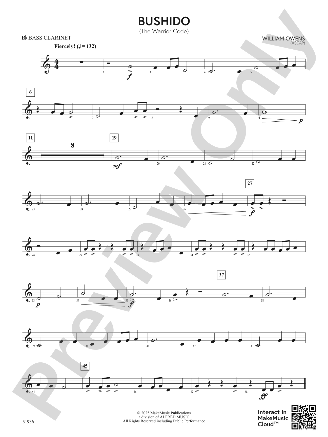 Bushido: B-flat Bass Clarinet