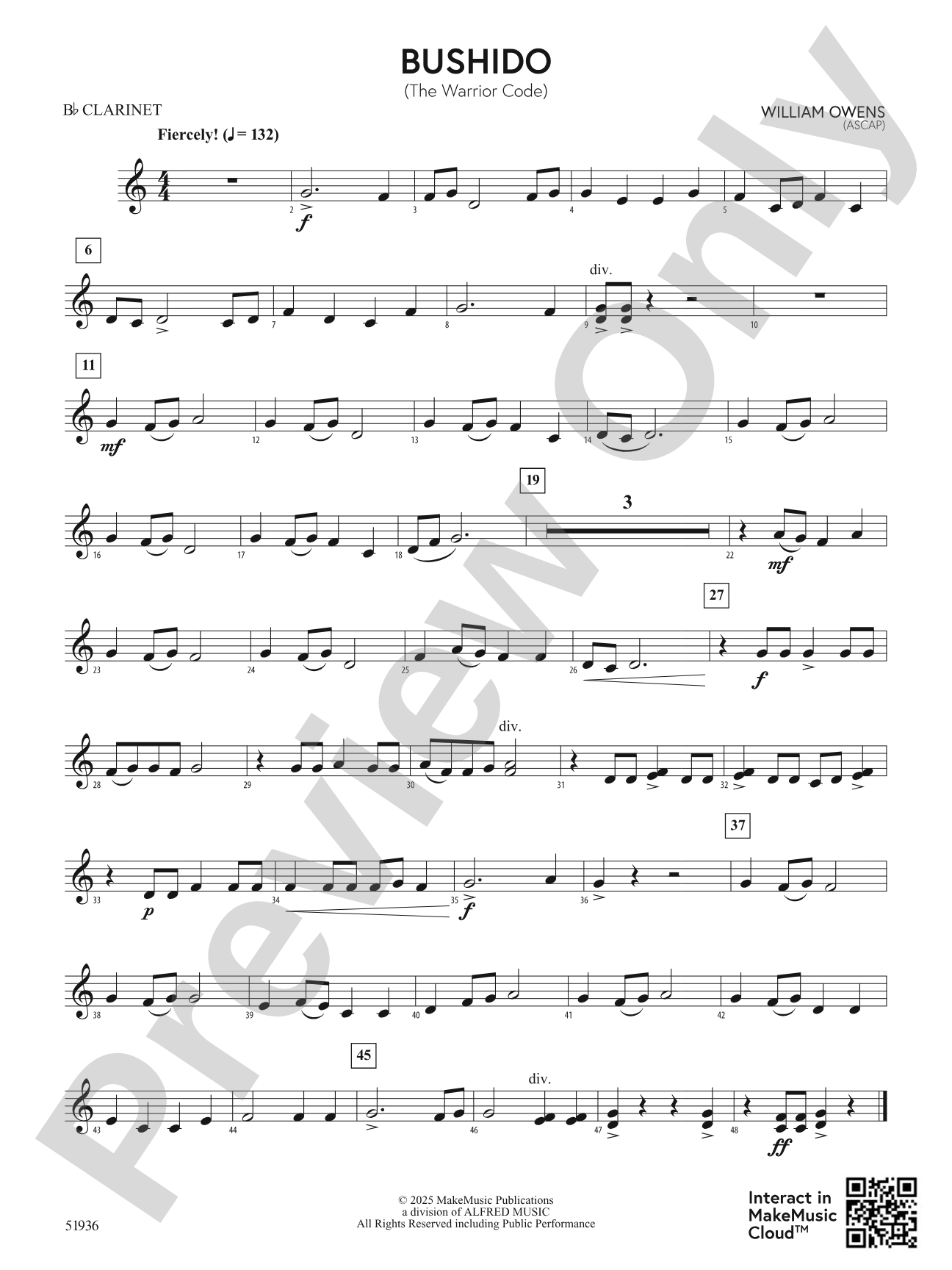 Bushido: 1st B-flat Clarinet