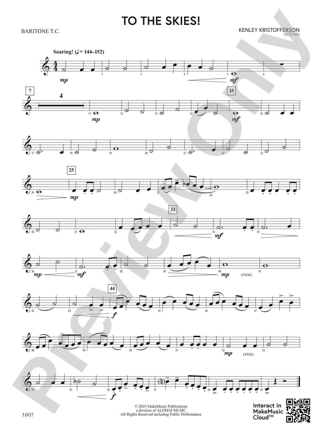 To the Skies!: Baritone T.C.