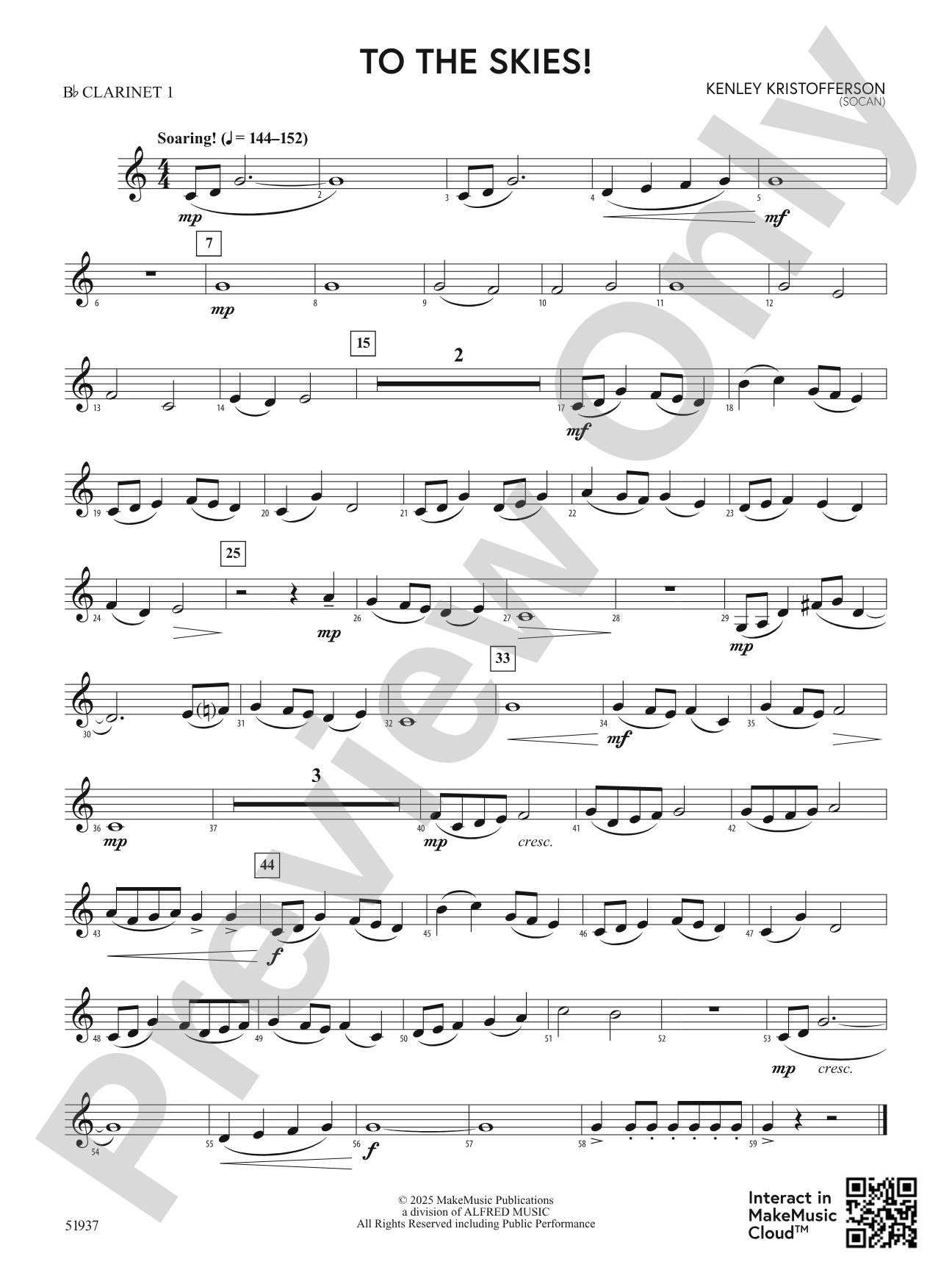 To the Skies!: 1st B-flat Clarinet