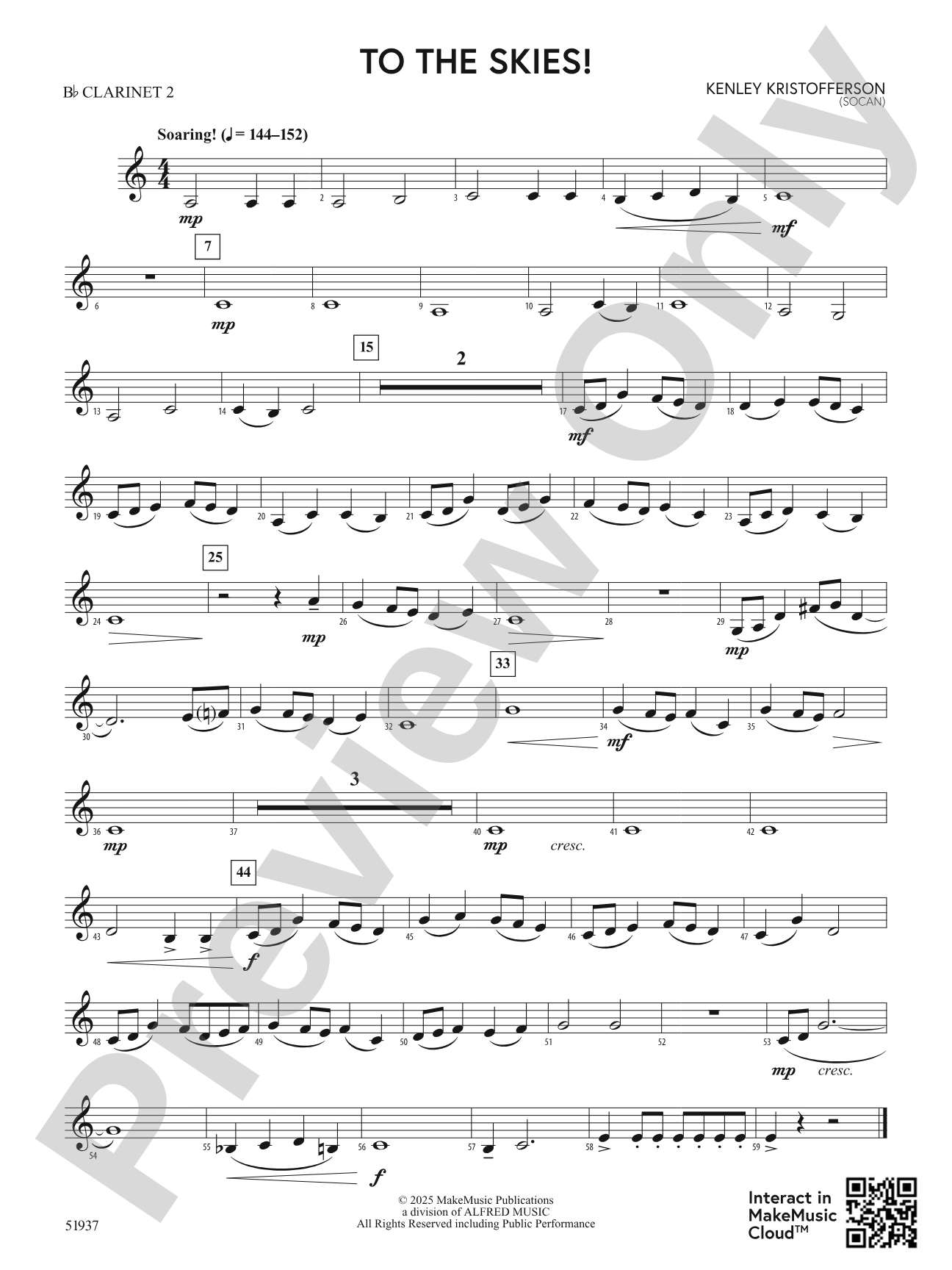 To the Skies!: 2nd B-flat Clarinet