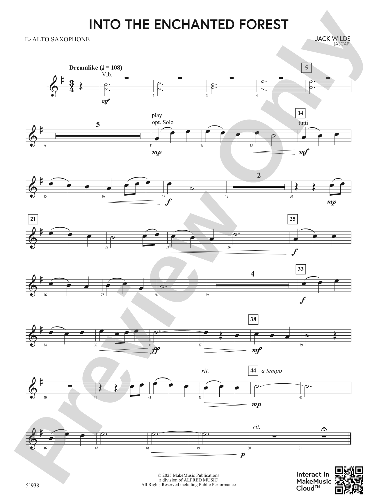 Into the Enchanted Forest: E-flat Alto Saxophone