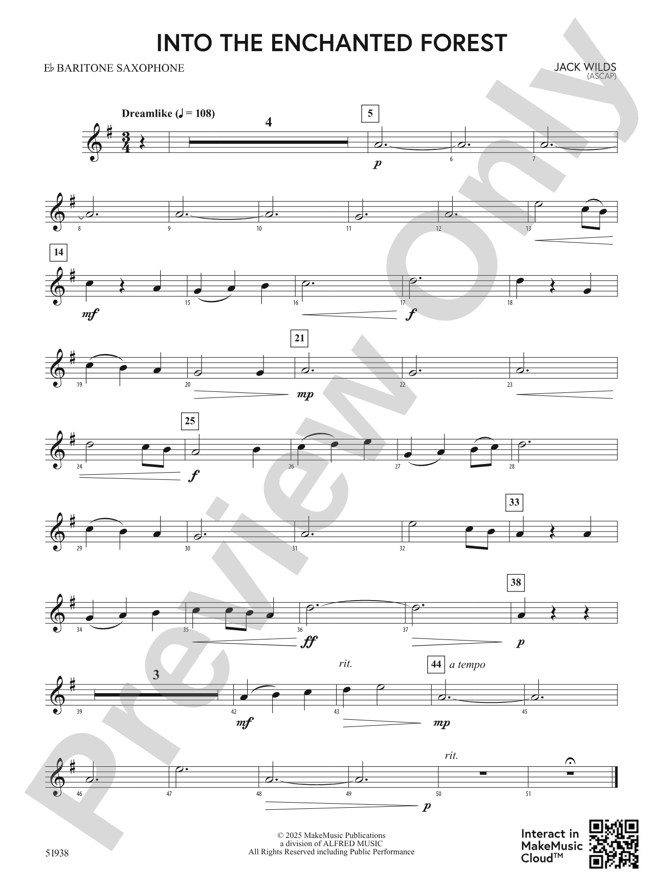 Into the Enchanted Forest: E-flat Baritone Saxophone