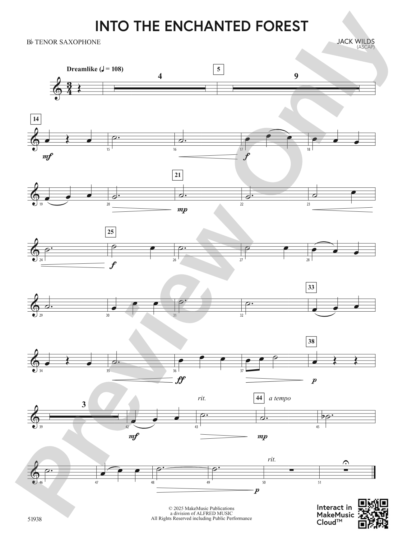 Into the Enchanted Forest: B-flat Tenor Saxophone