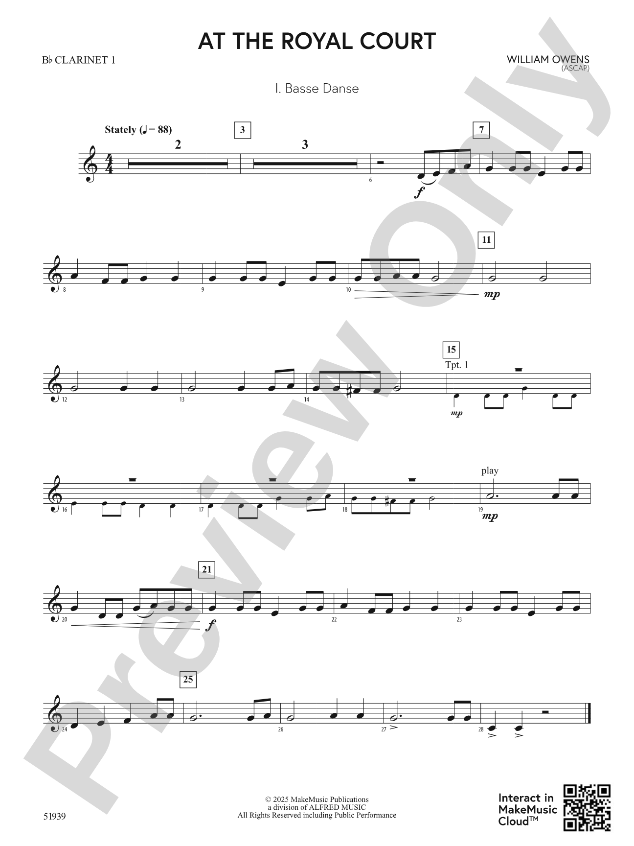 At the Royal Court: 1st B-flat Clarinet