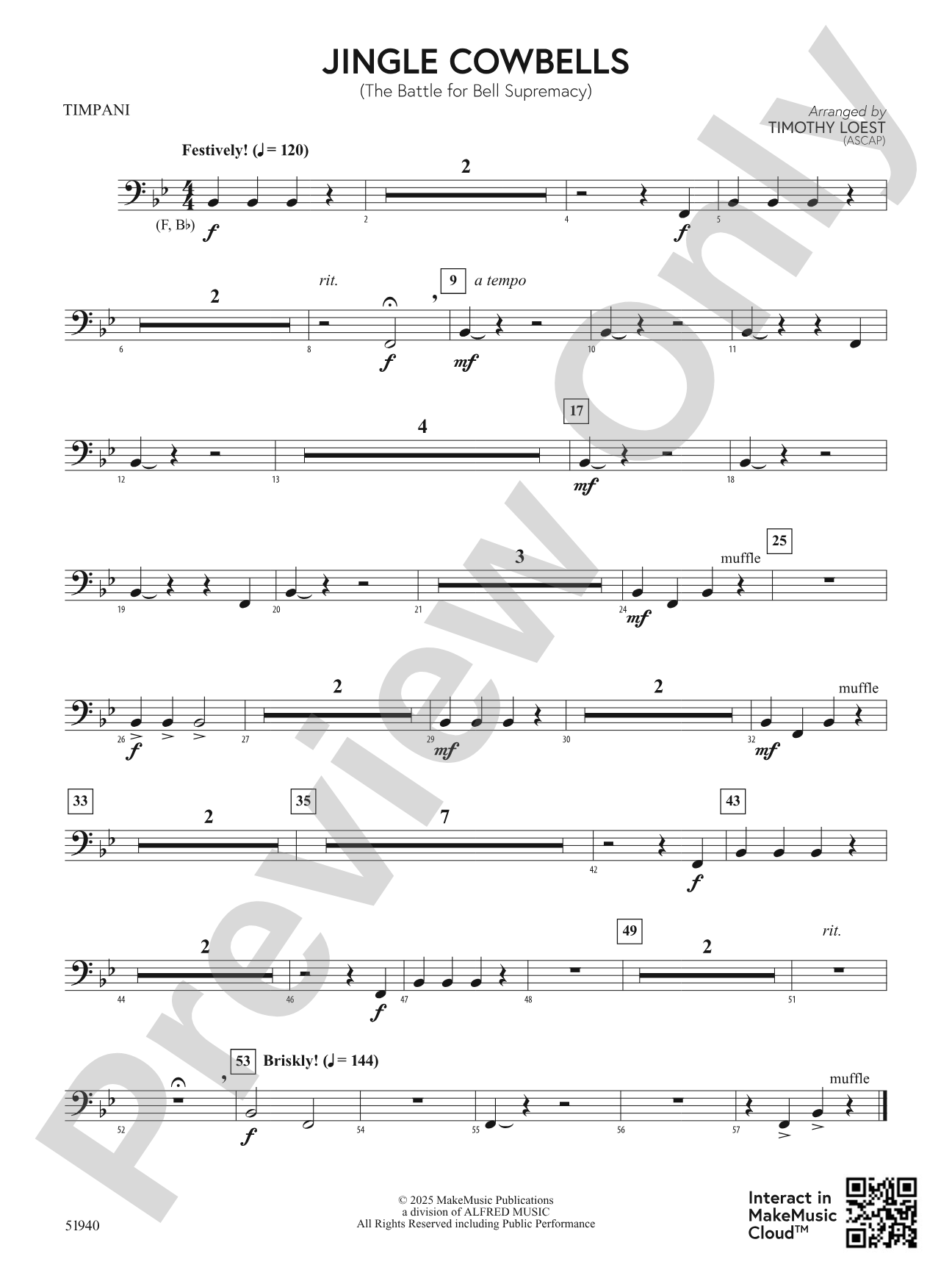 Jingle Cowbells: Timpani
