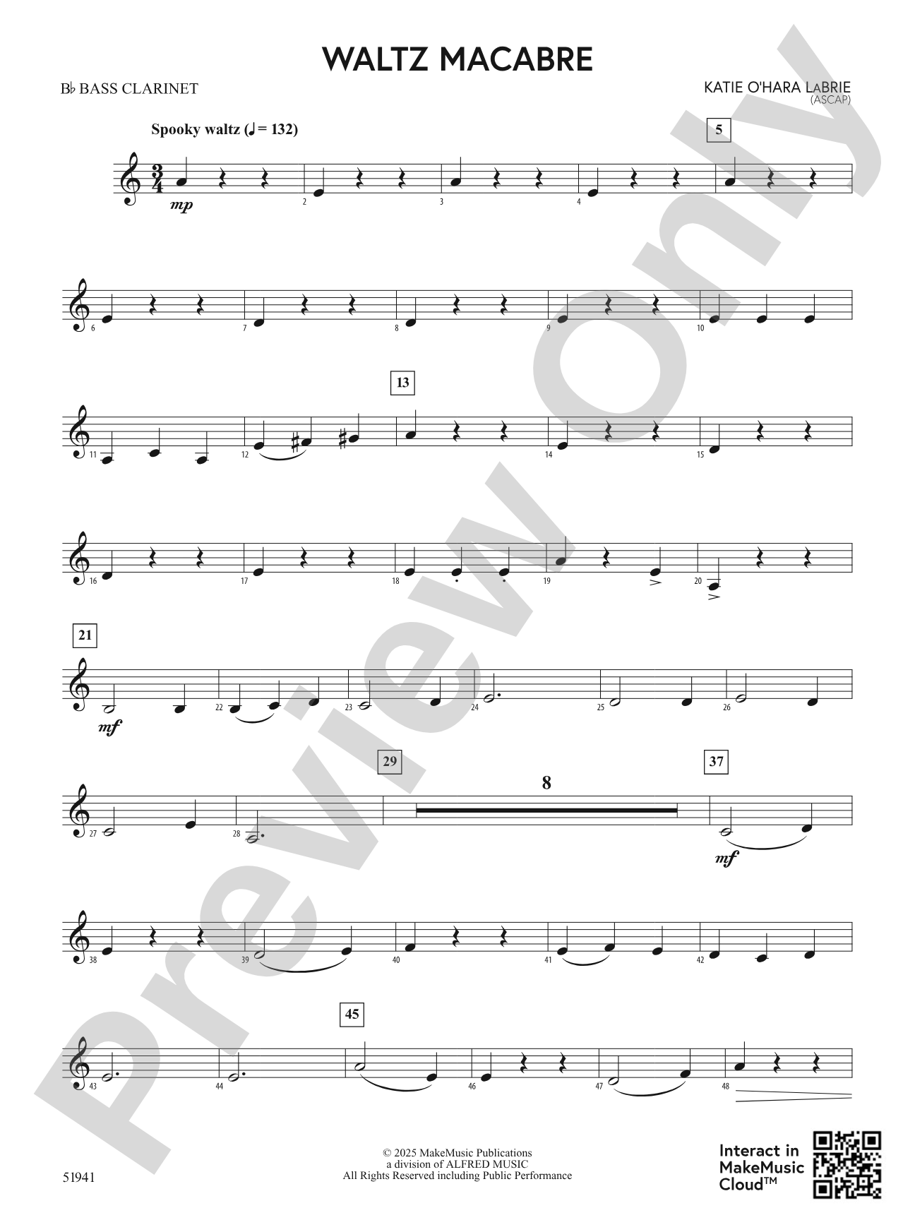 Waltz Macabre: B-flat Bass Clarinet