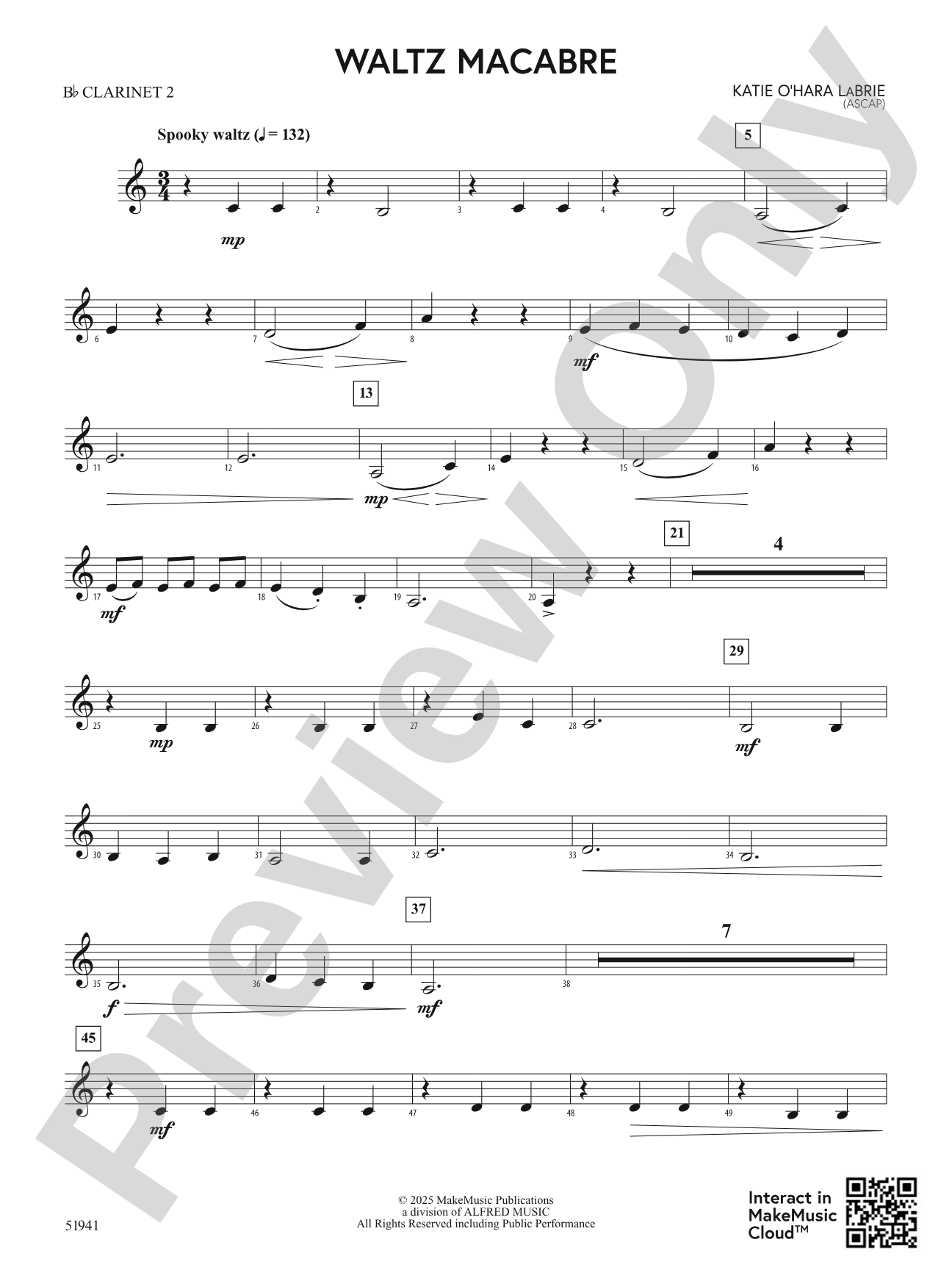 Waltz Macabre: 2nd B-flat Clarinet