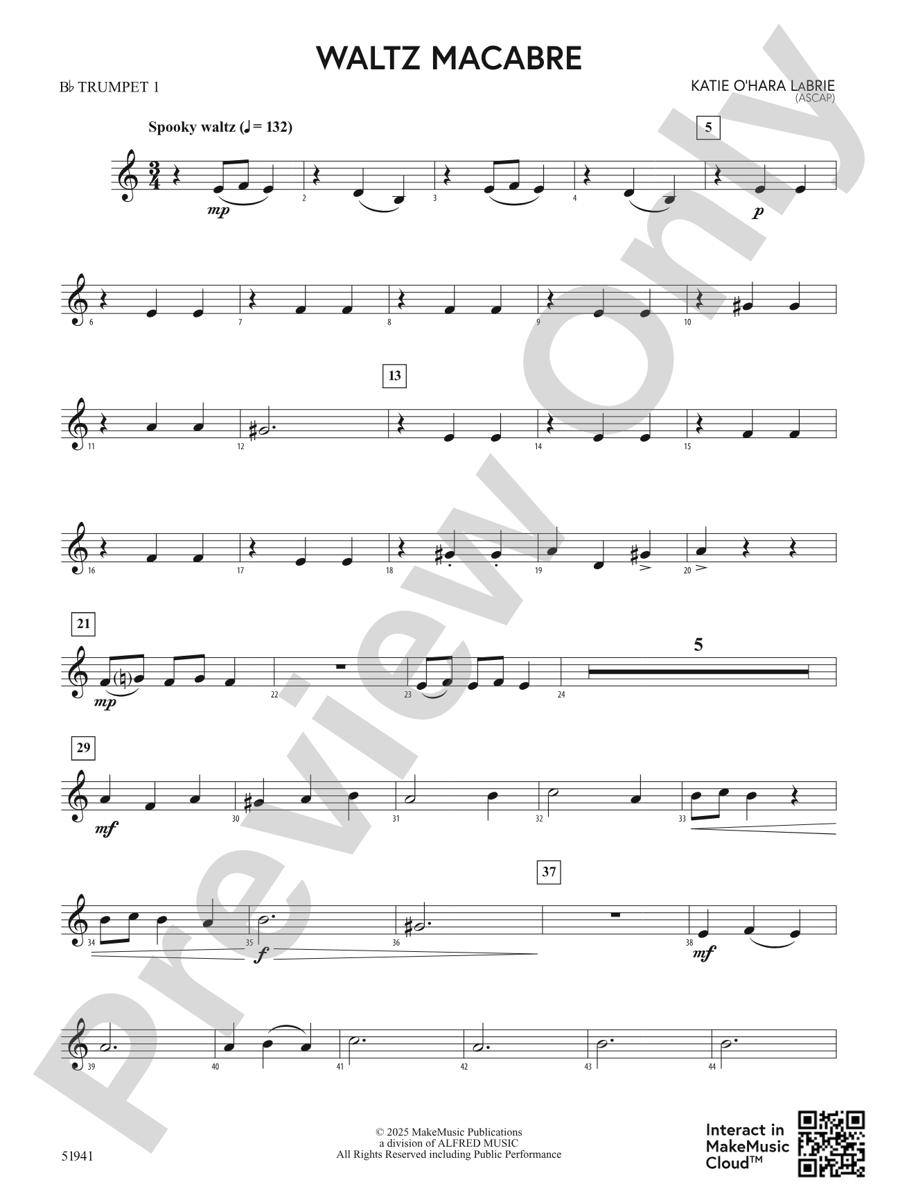 Waltz Macabre: 1st B-flat Trumpet