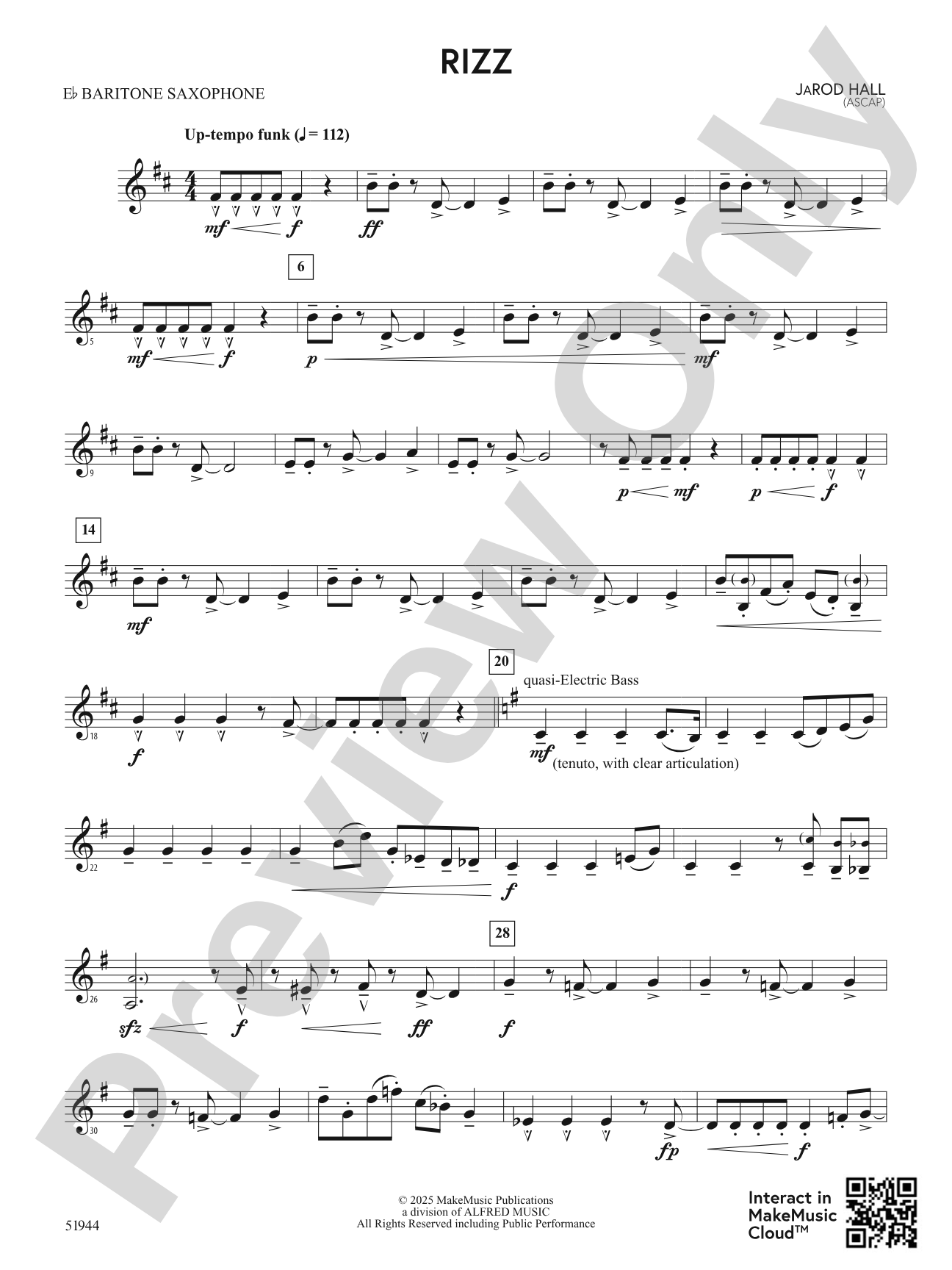 Rizz: E-flat Baritone Saxophone