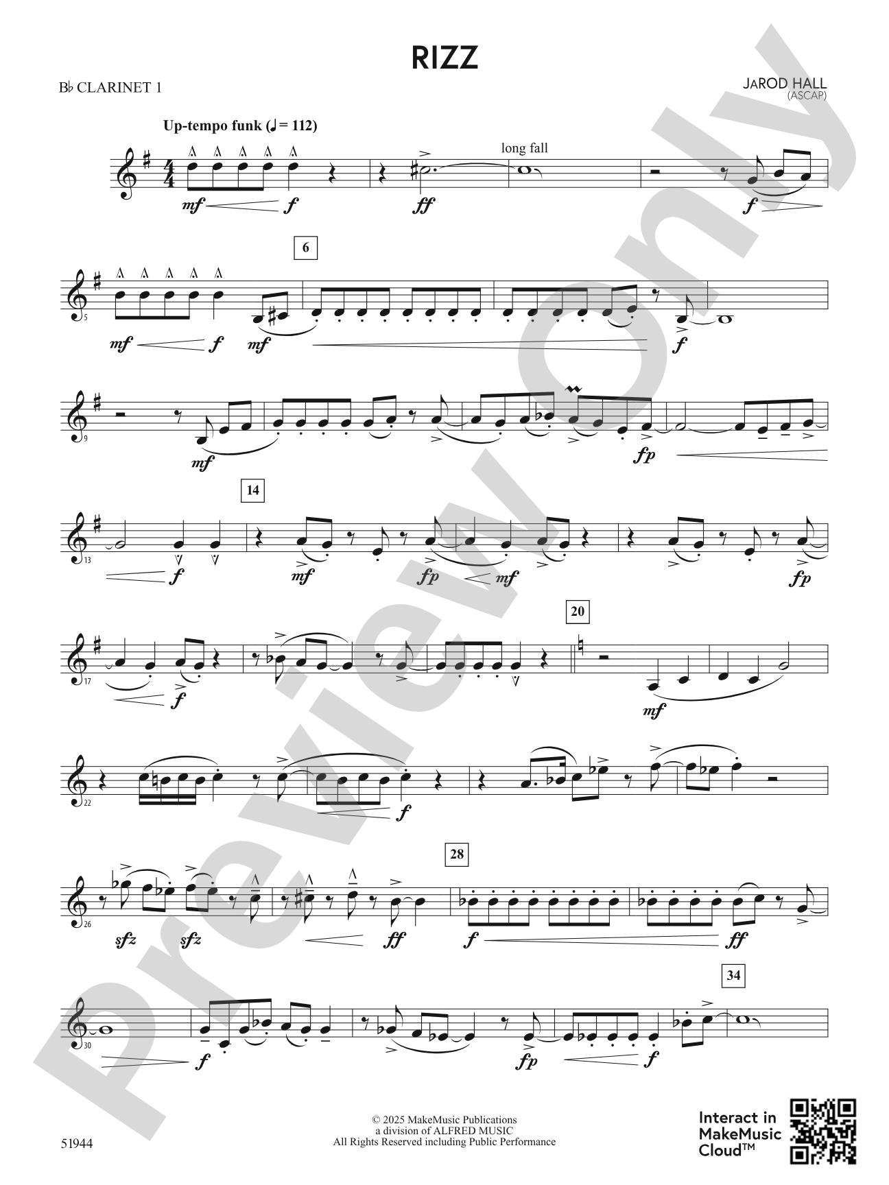 Rizz: 1st B-flat Clarinet