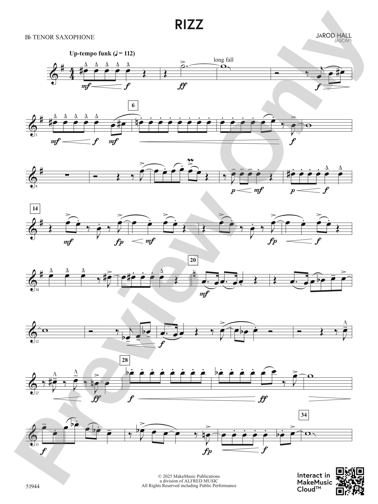 Rizz: B-flat Tenor Saxophone
