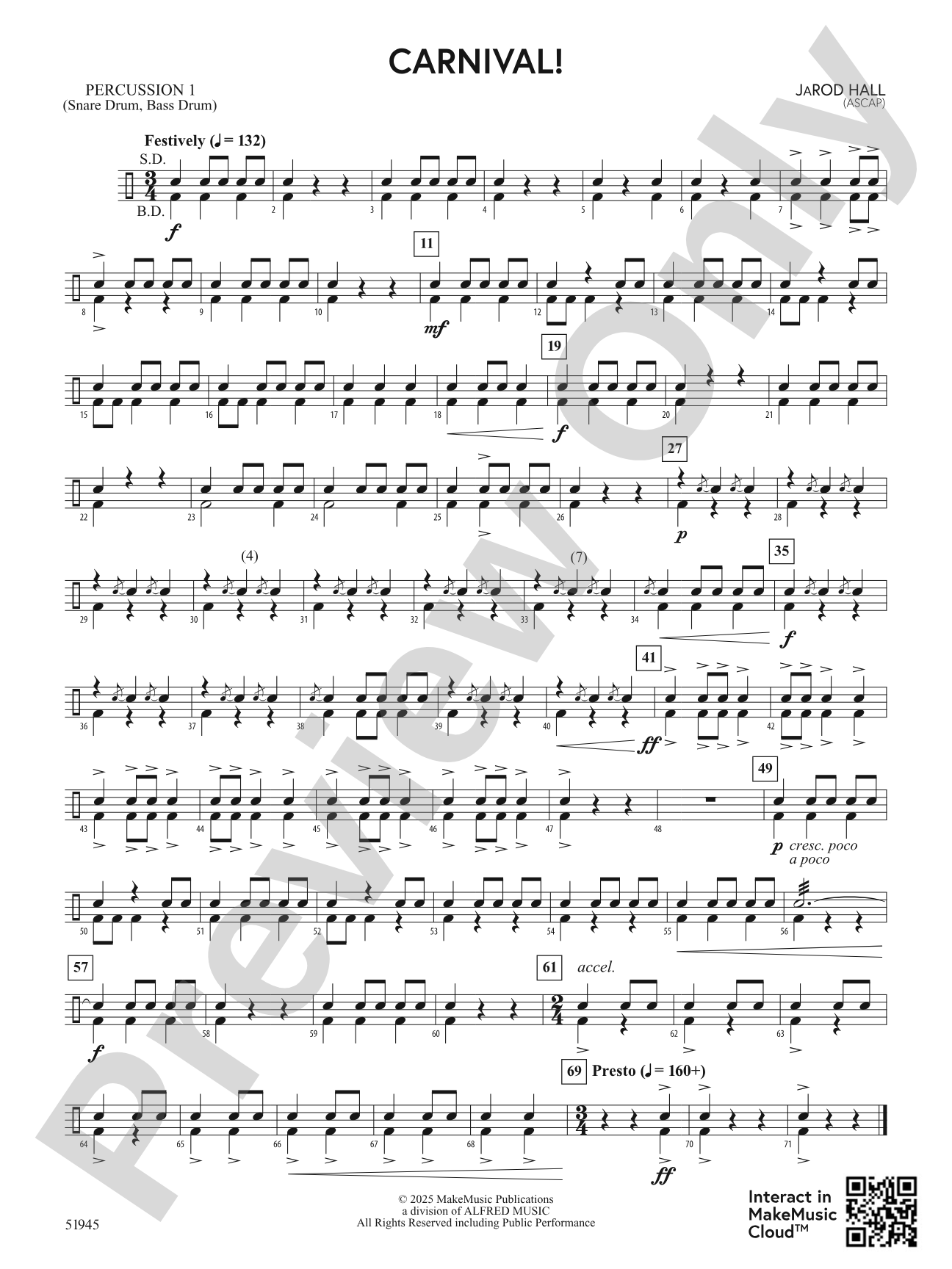 Carnival!: 1st Percussion