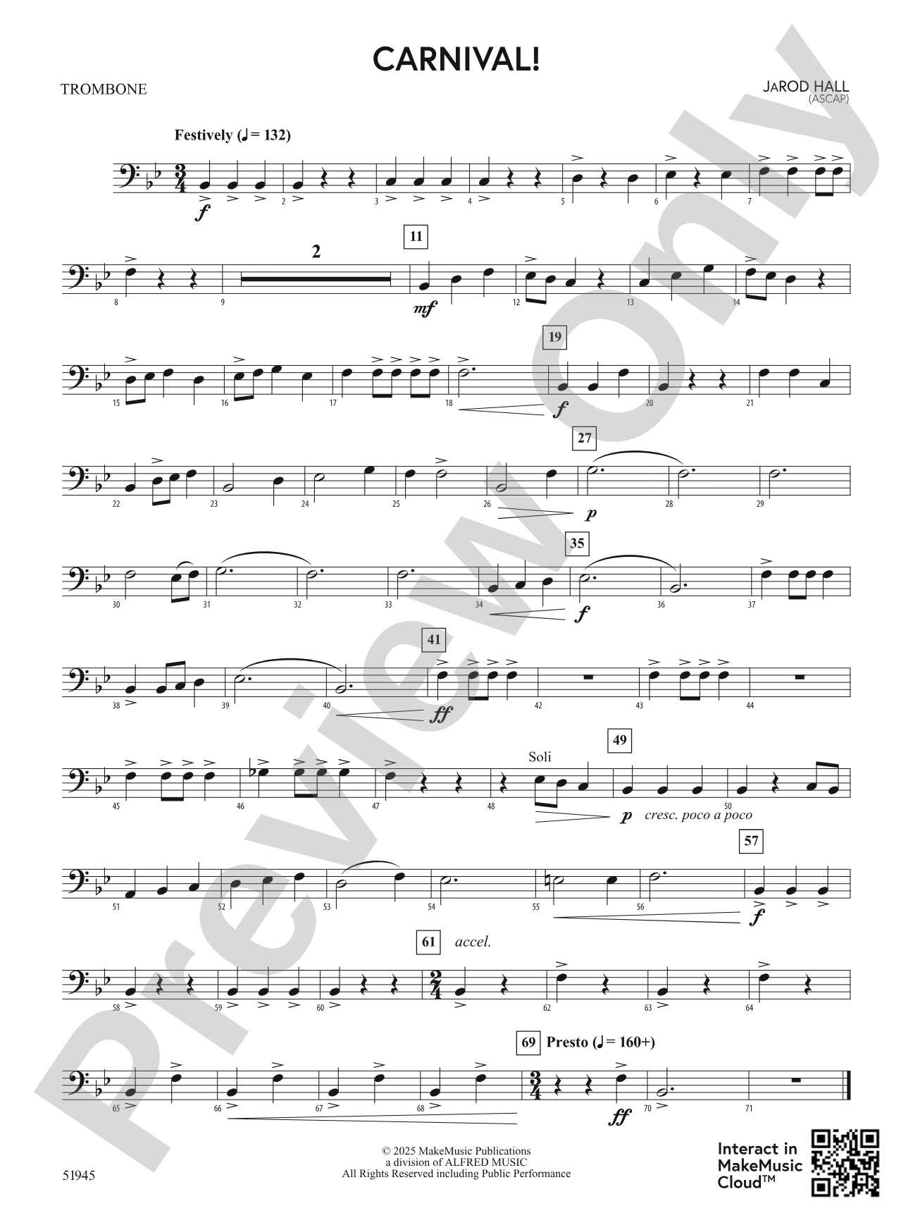 Carnival!: 1st Trombone