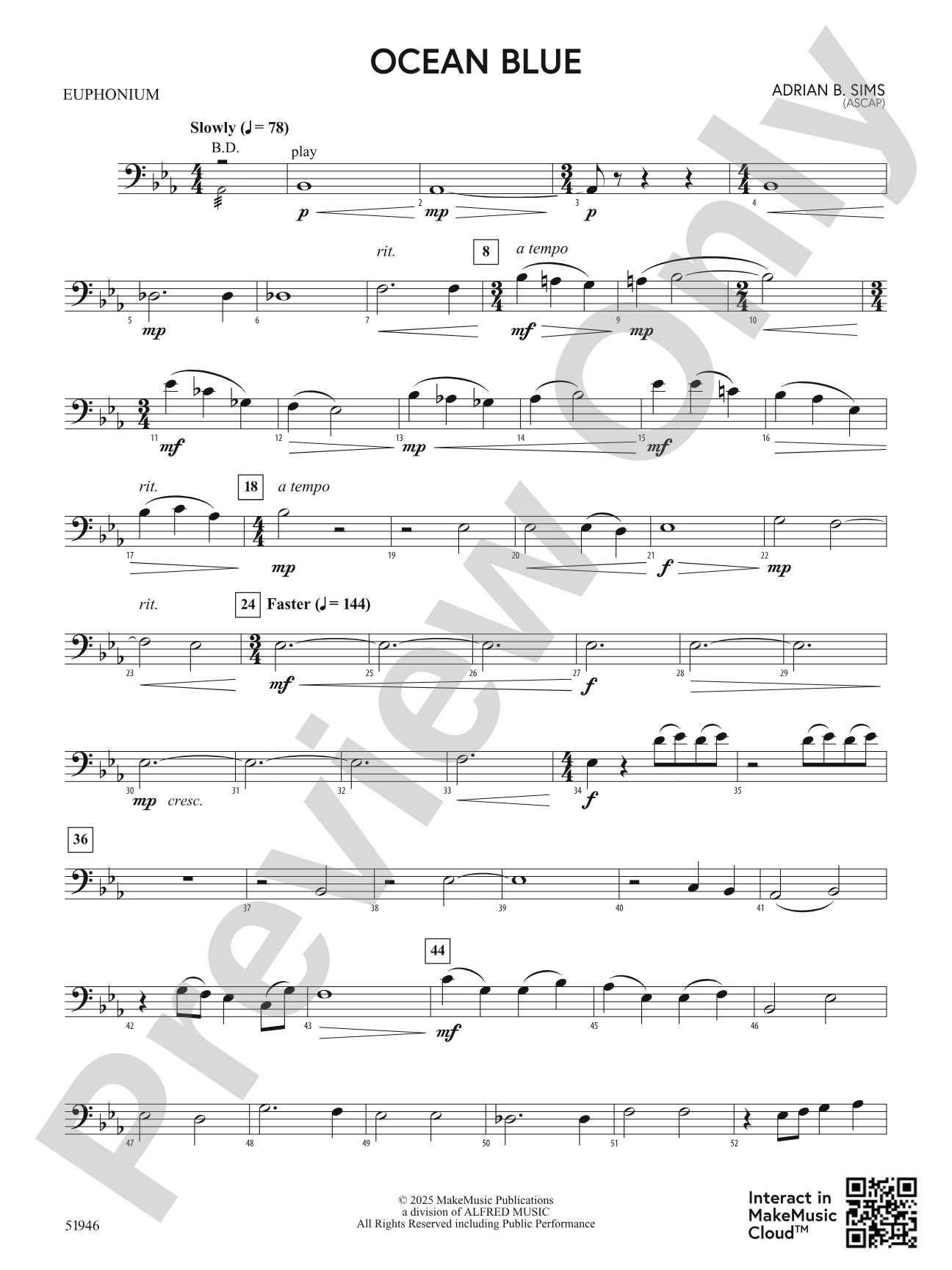 Ocean Blue: Baritone B.C.