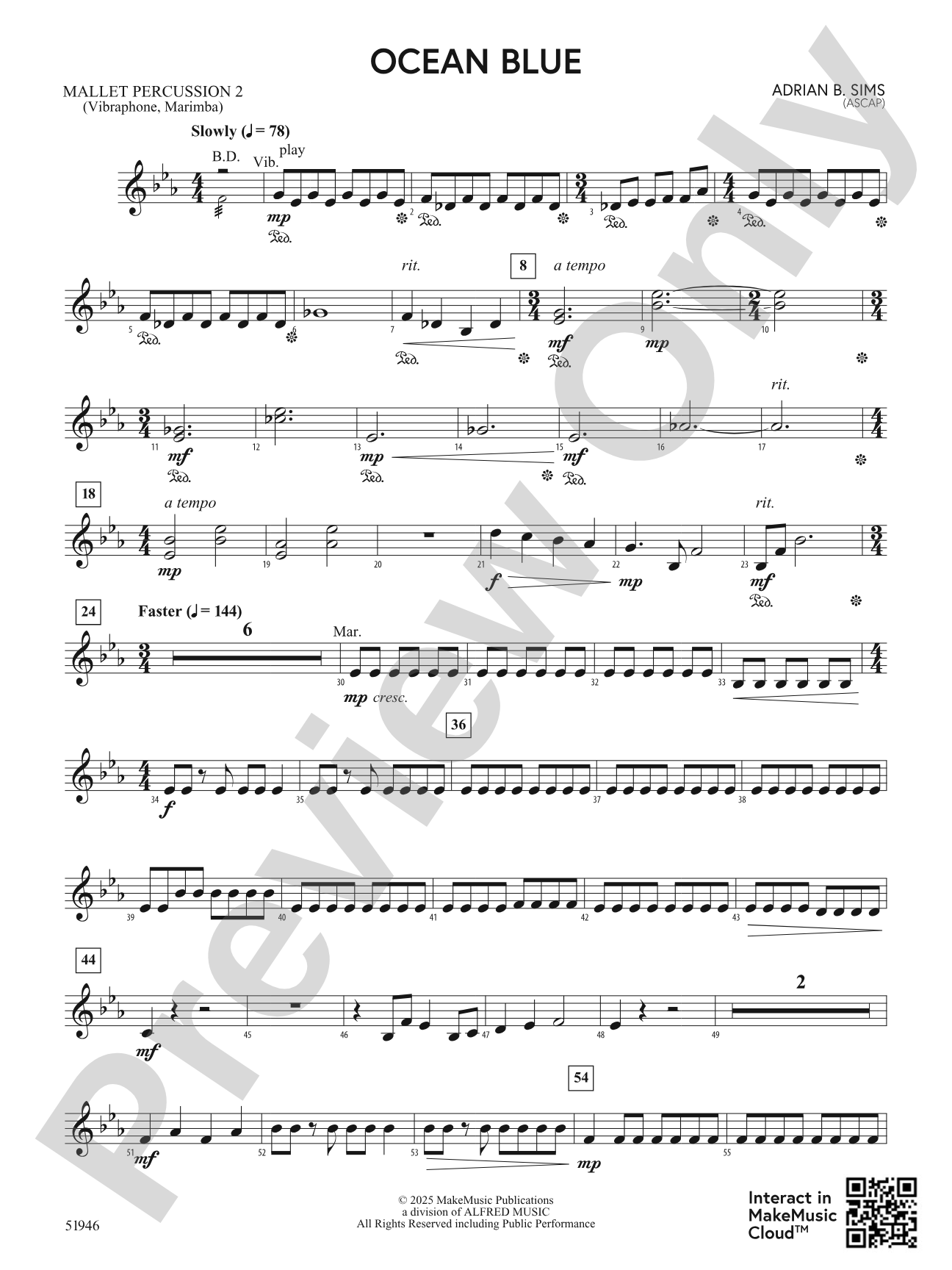Ocean Blue: 2nd Mallet Percussion
