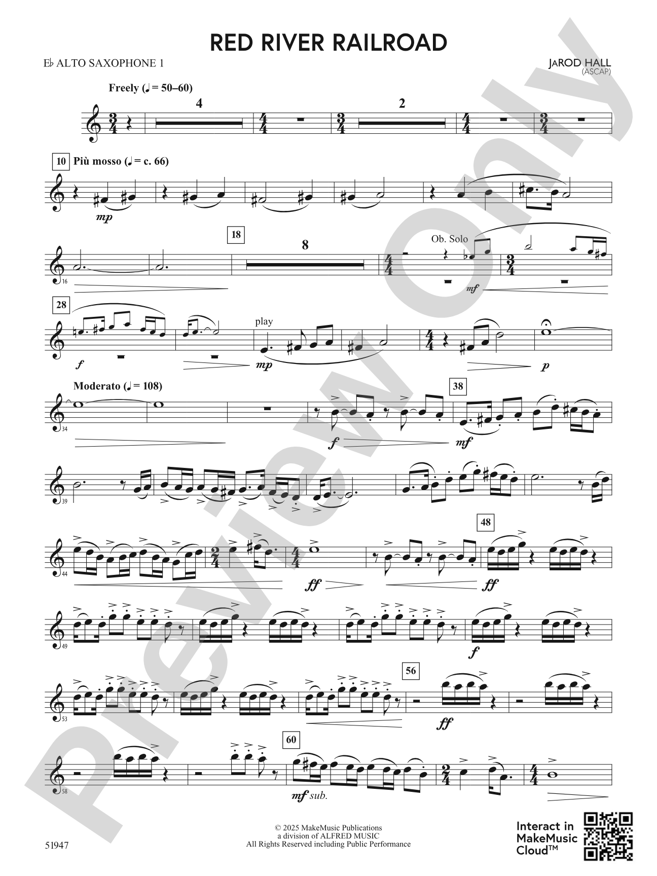 Red River Railroad: E-flat Alto Saxophone