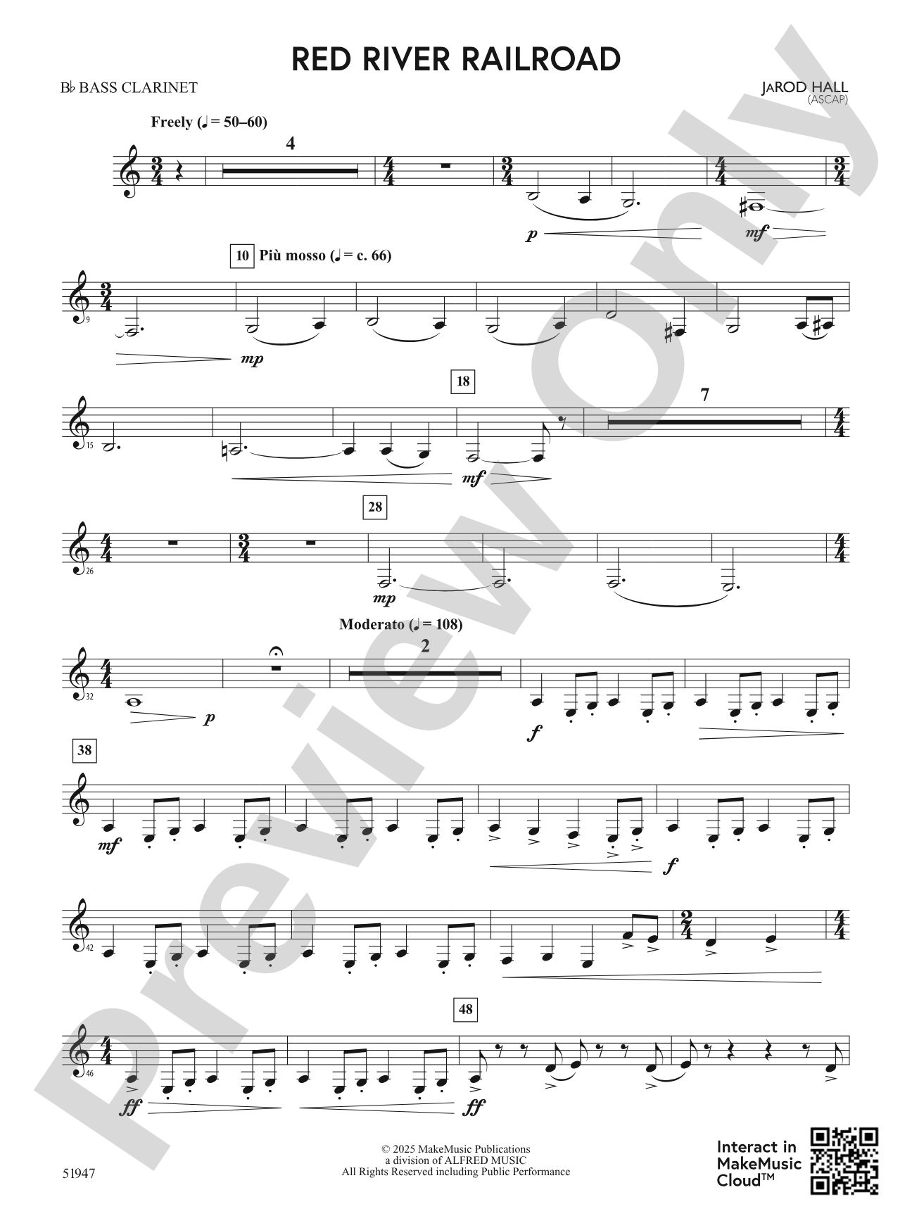 Red River Railroad: B-flat Bass Clarinet
