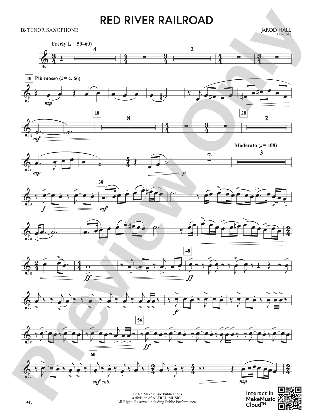 Red River Railroad: B-flat Tenor Saxophone