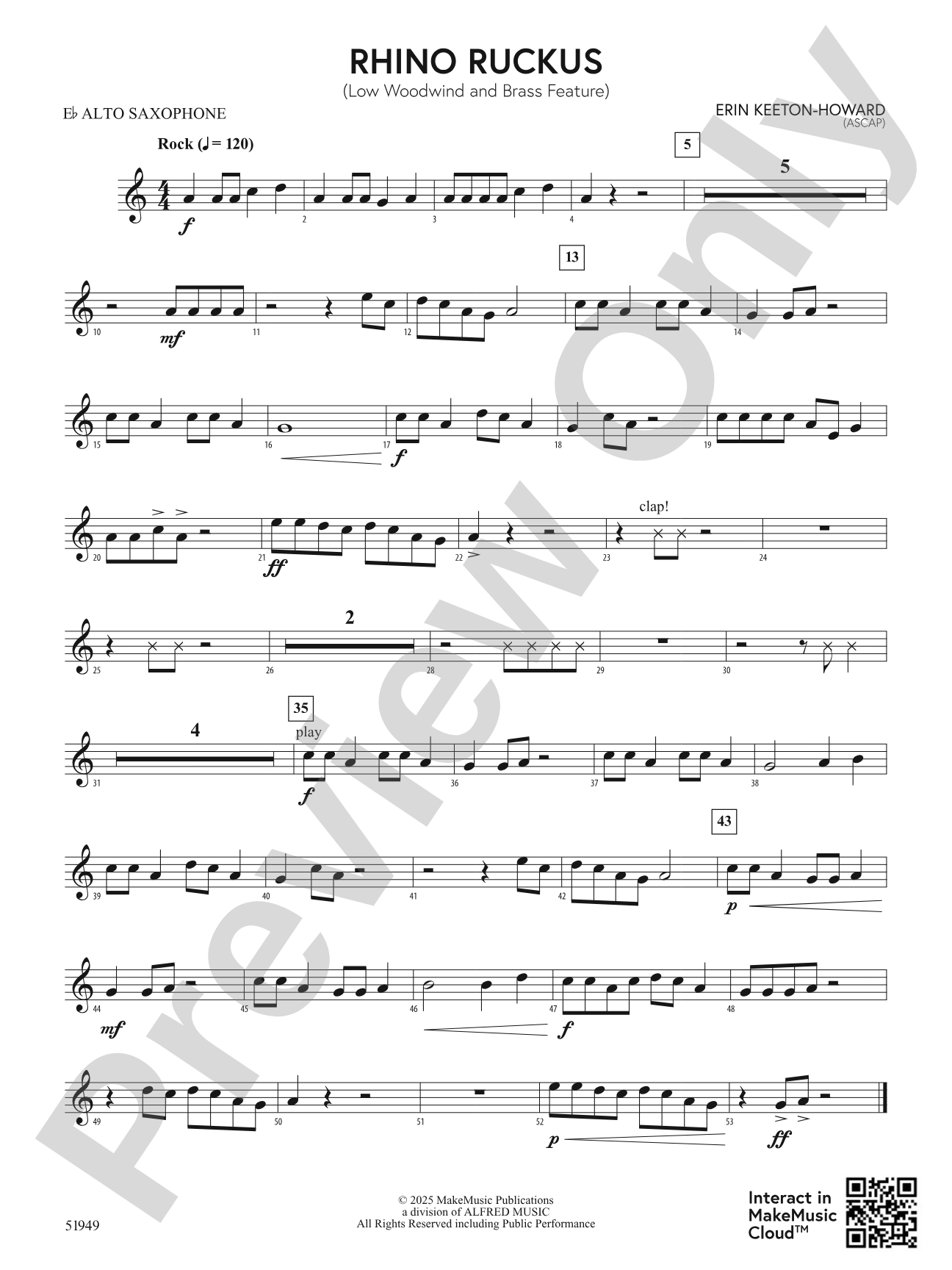 Rhino Ruckus: E-flat Alto Saxophone