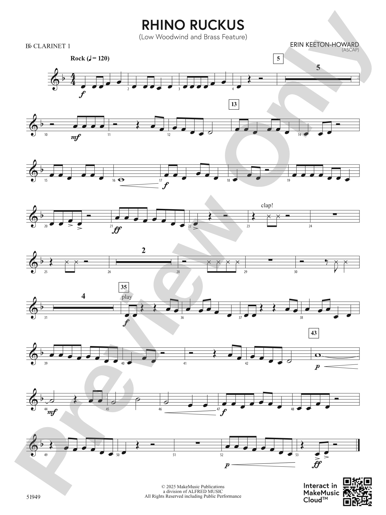 Rhino Ruckus: 1st B-flat Clarinet