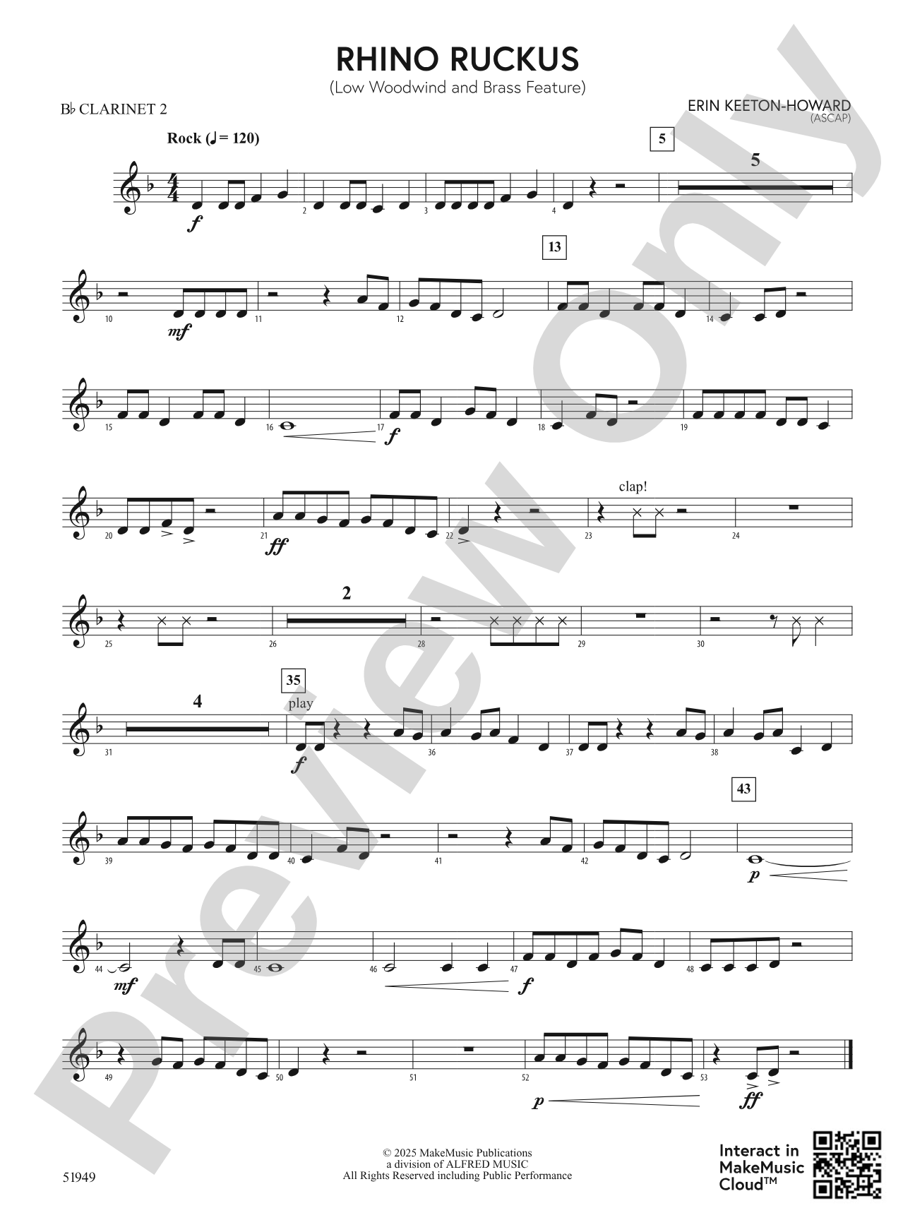 Rhino Ruckus: 2nd B-flat Clarinet