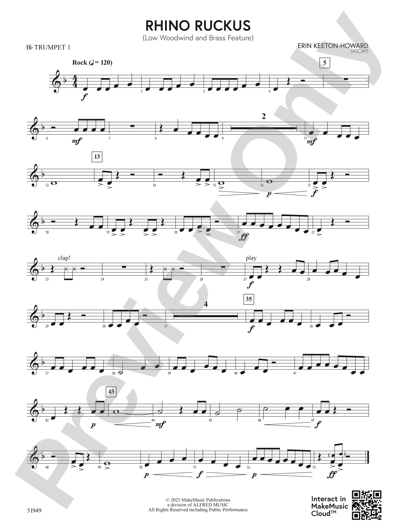 Rhino Ruckus: 1st B-flat Trumpet