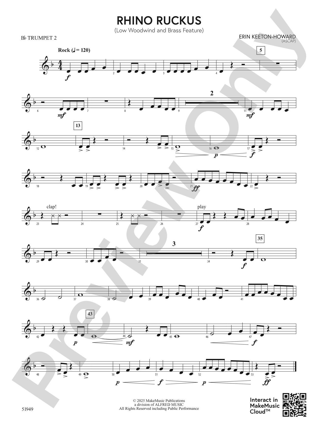 Rhino Ruckus: 2nd B-flat Trumpet