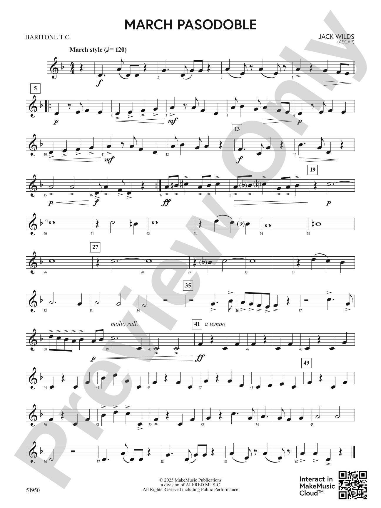 March Pasodoble: Baritone T.C.