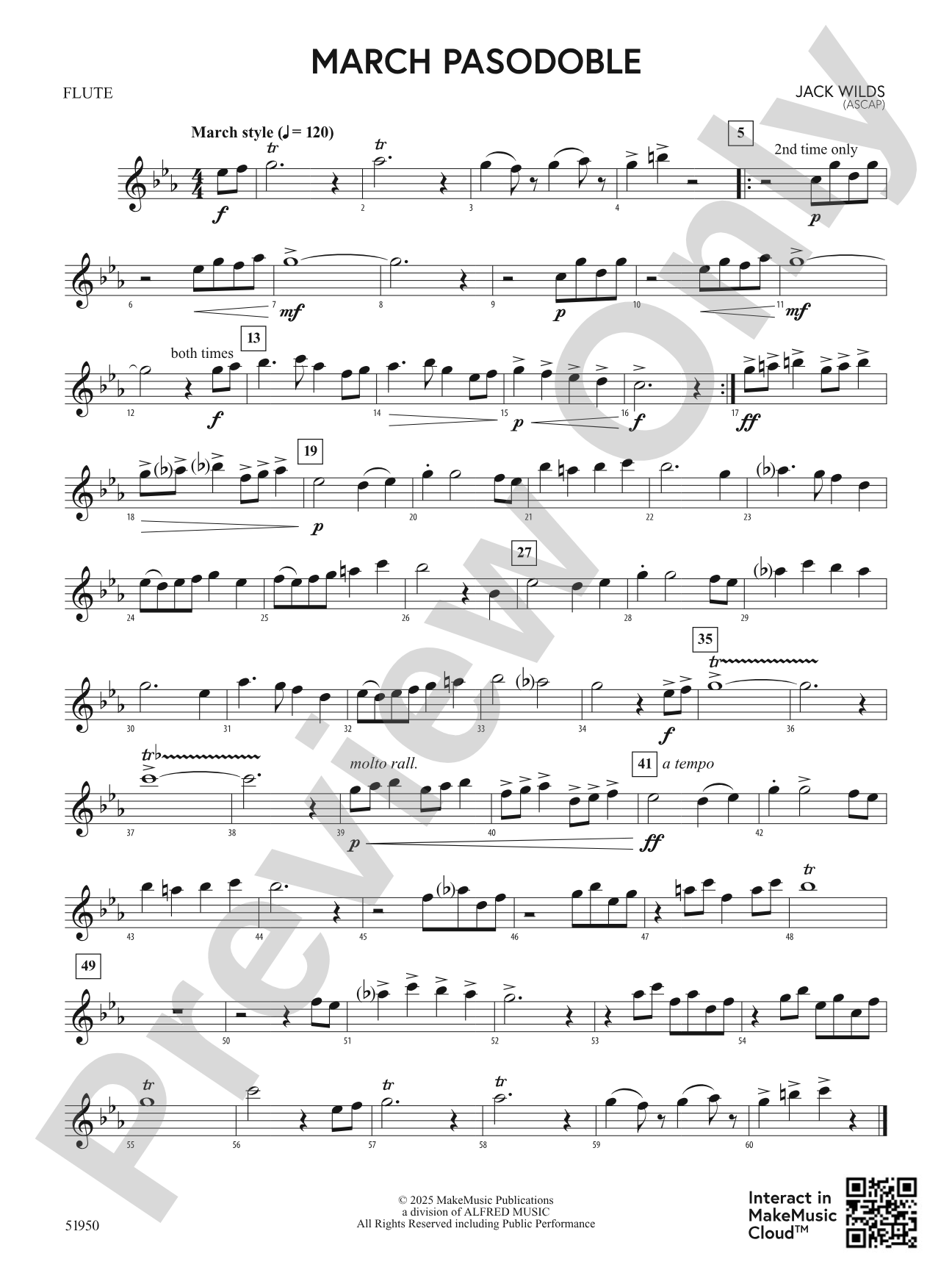 March Pasodoble: Flute
