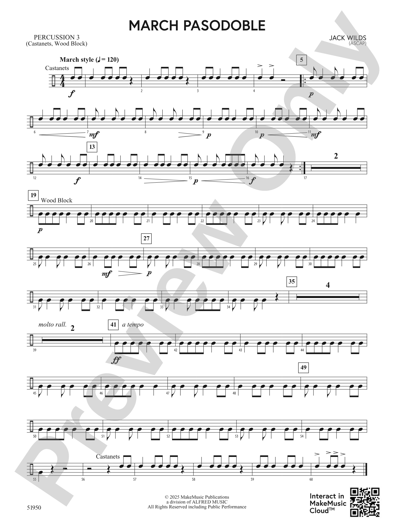March Pasodoble: 3rd Percussion