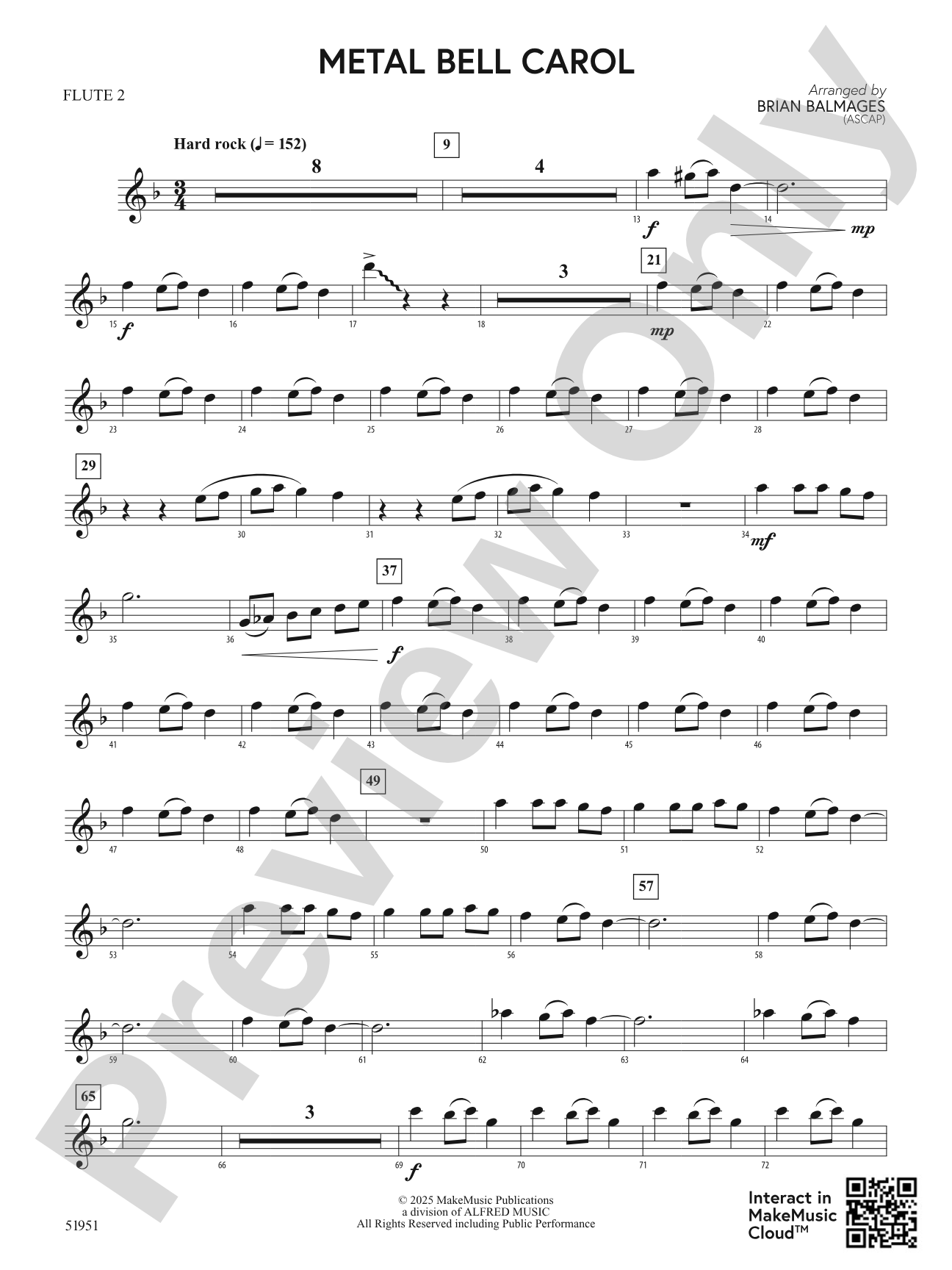 Metal Bell Carol: 2nd Flute
