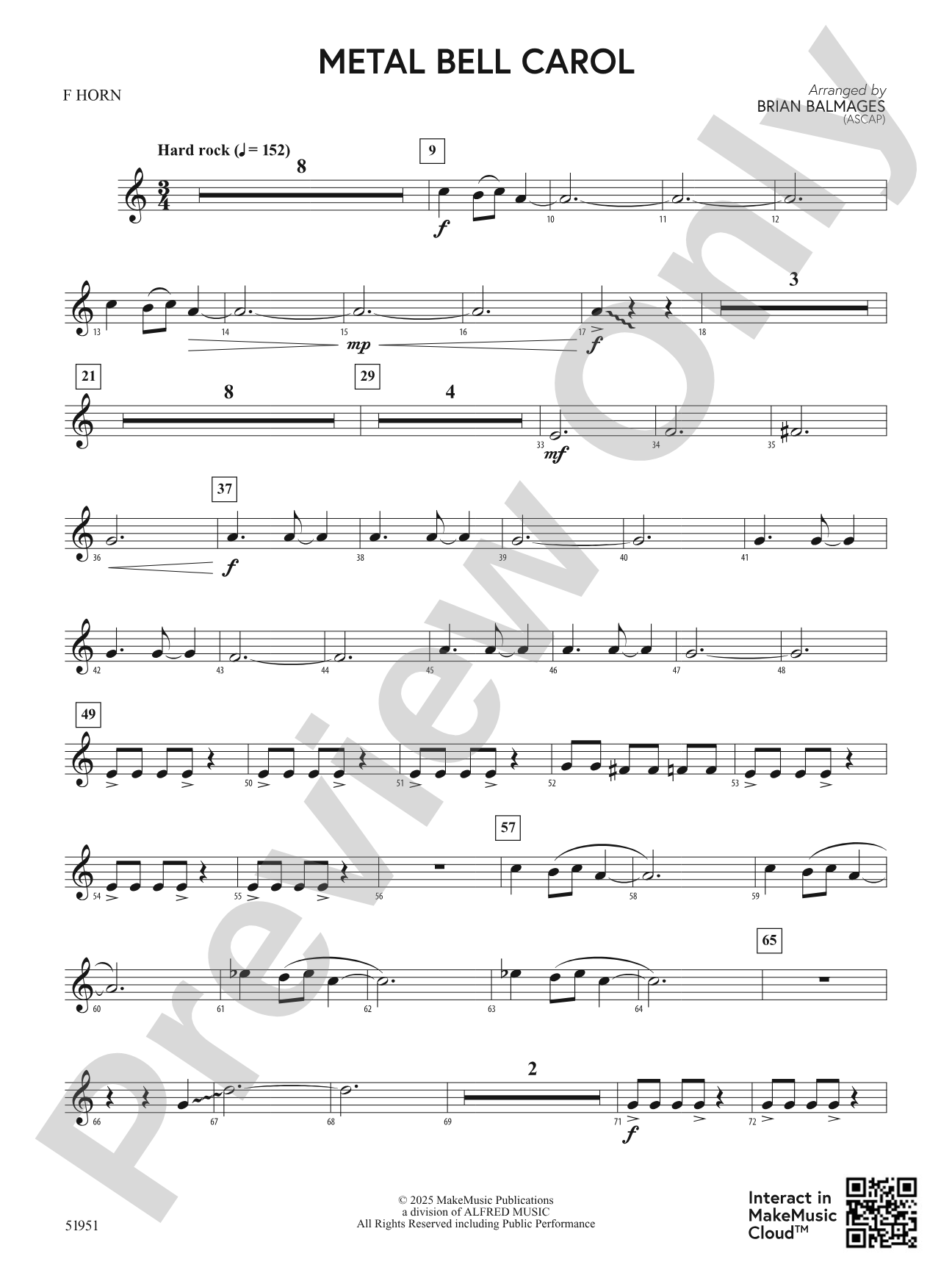 Metal Bell Carol: 1st F Horn