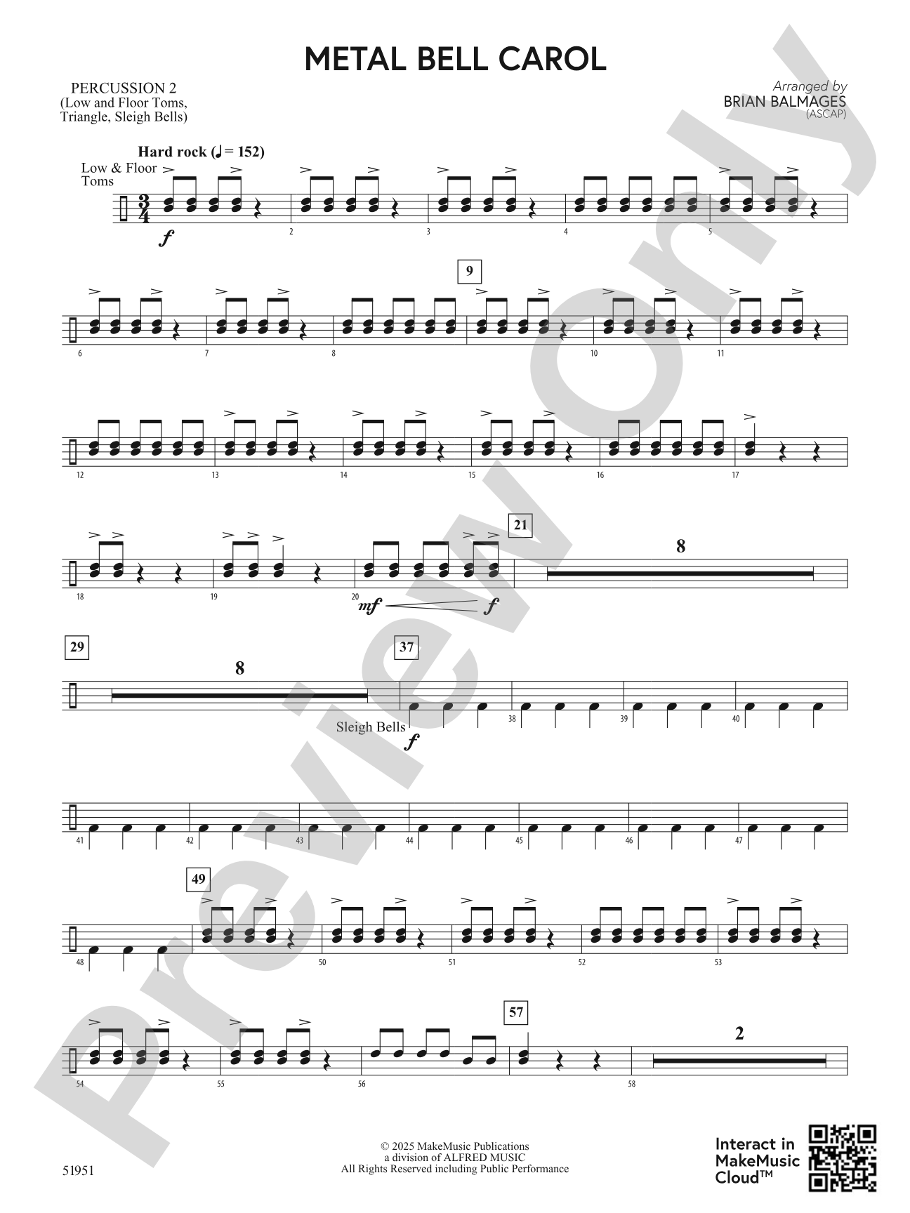 Metal Bell Carol: 2nd Percussion