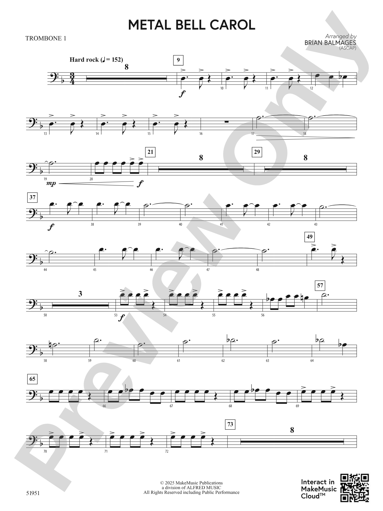 Metal Bell Carol: 1st Trombone