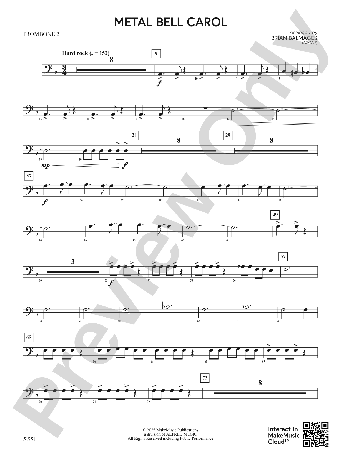 Metal Bell Carol: 2nd Trombone